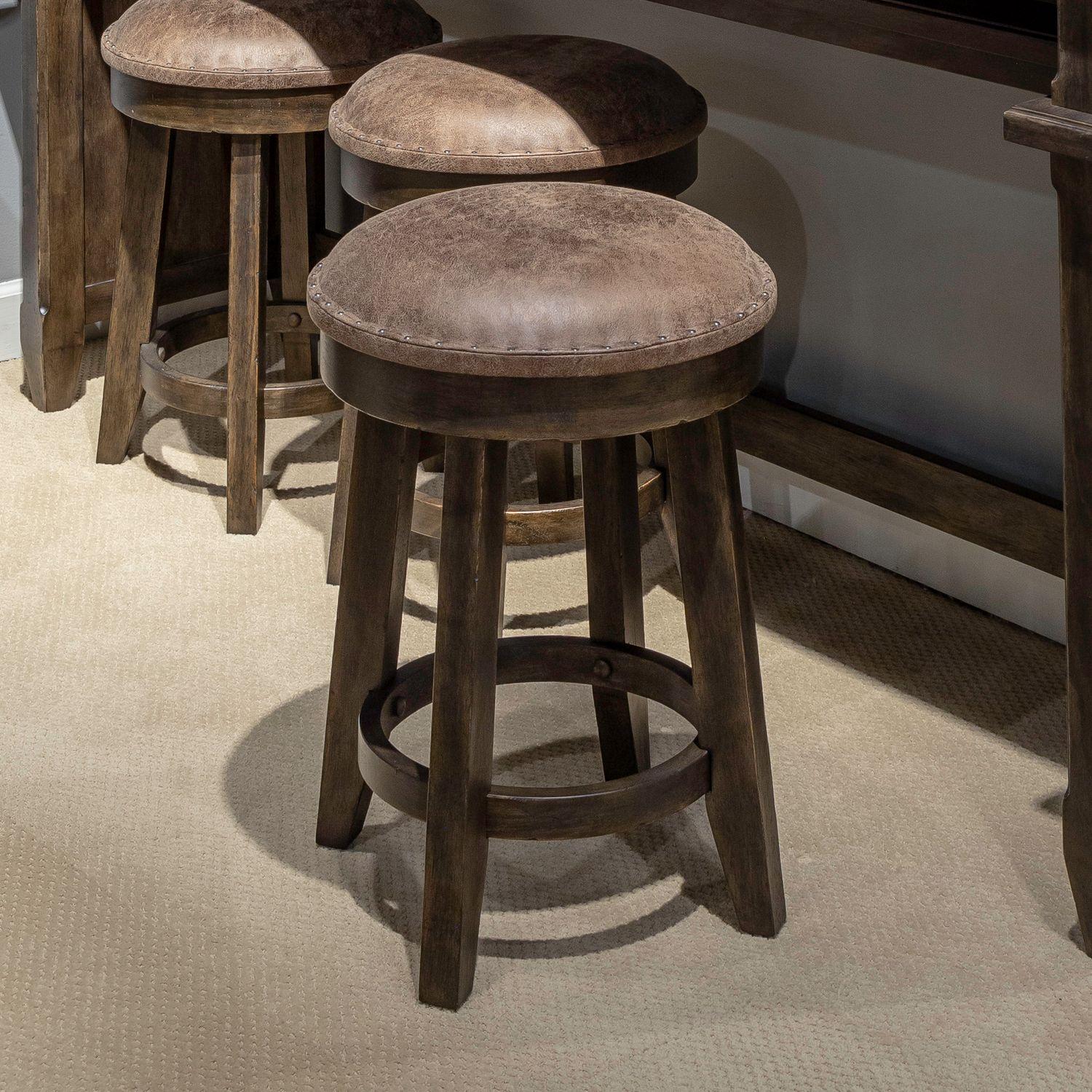 Transitional Bar Stool Paradise Valley (297-OT) 297-OT9001 in Brown Fabric