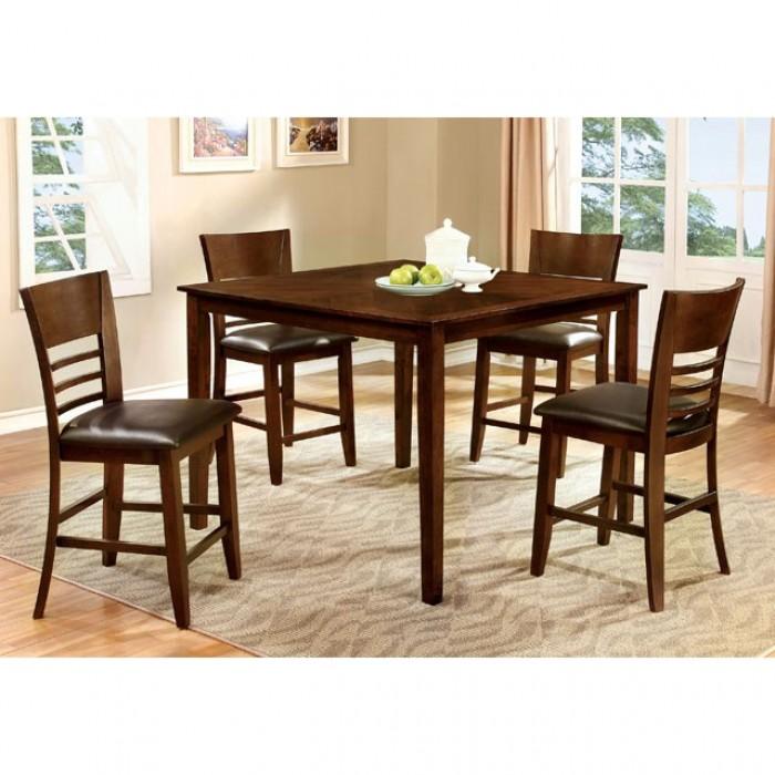

    
Cherry Solid Wood Counter Dining Table Set 5Pcs HILLSVIEW CM3916PT-5PK FOA
