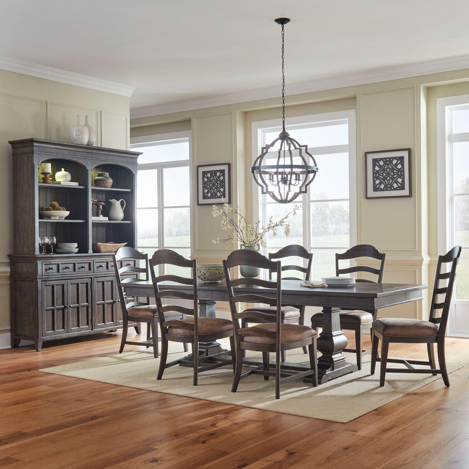 

    
 Photo  Transitional Brown Dining Set 7Pcs Paradise Valley 297-DR-7TRS Liberty Furniture
