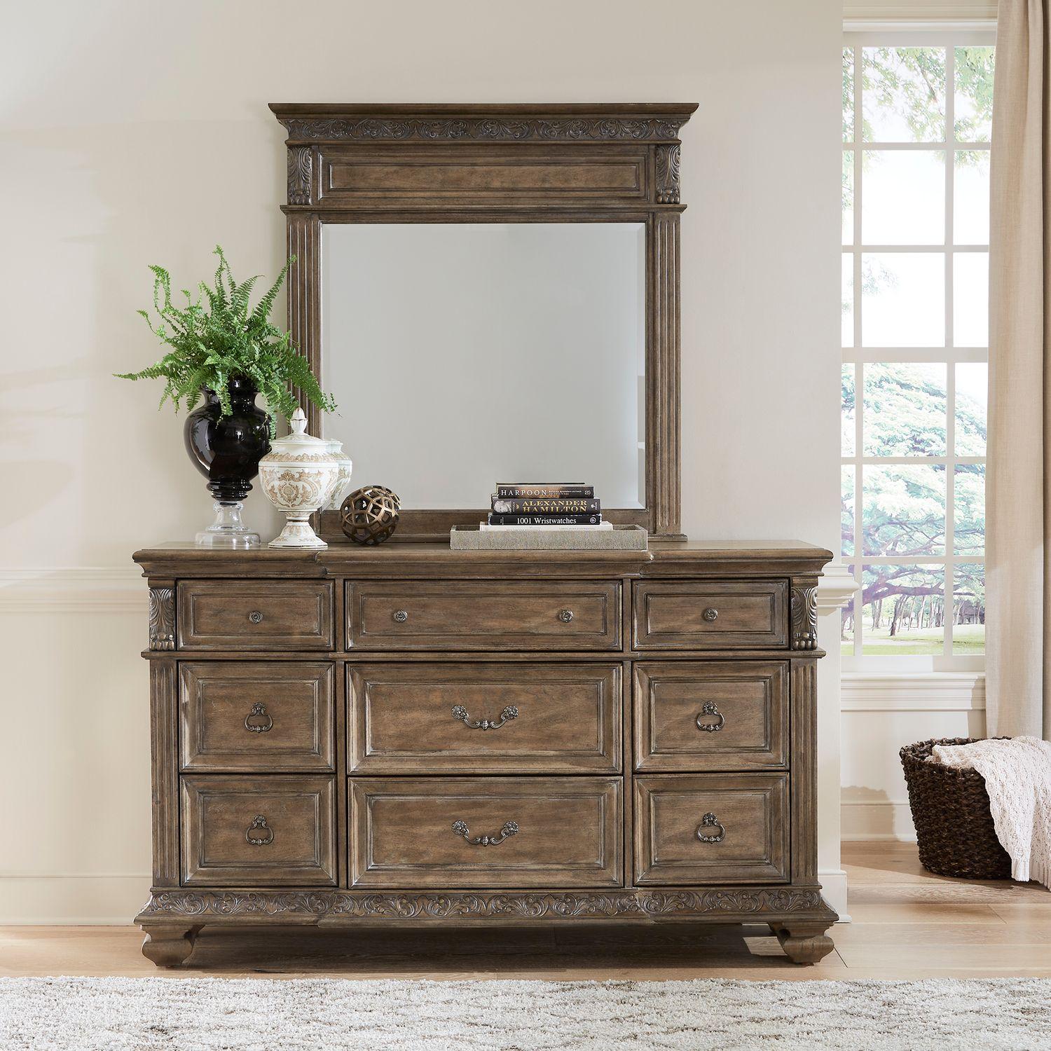 

    
Liberty Furniture Carlisle Court (502-BR) Dresser With Mirror Brown 502-BR-DM
