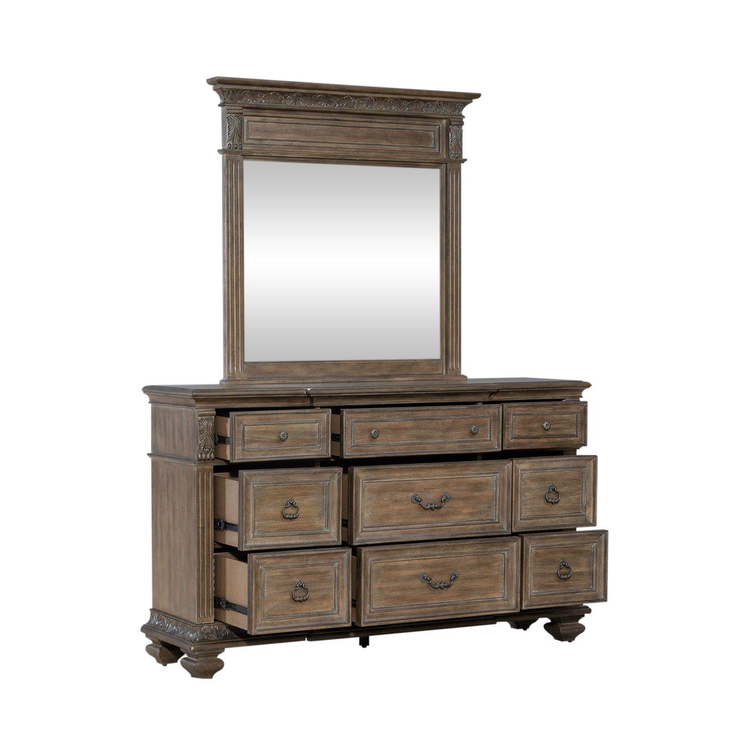 

    
Transitional Brown Dresser & Mirror 2pcs Carlisle Court 502-BR Liberty Furniture
