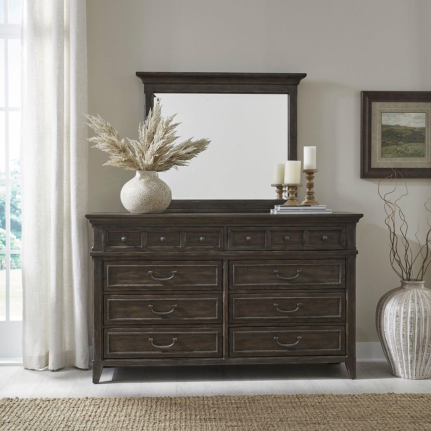 

    
Transitional Brown Dresser w/Mirror 2Pc Paradise Valley 297-BR Liberty Furniture
