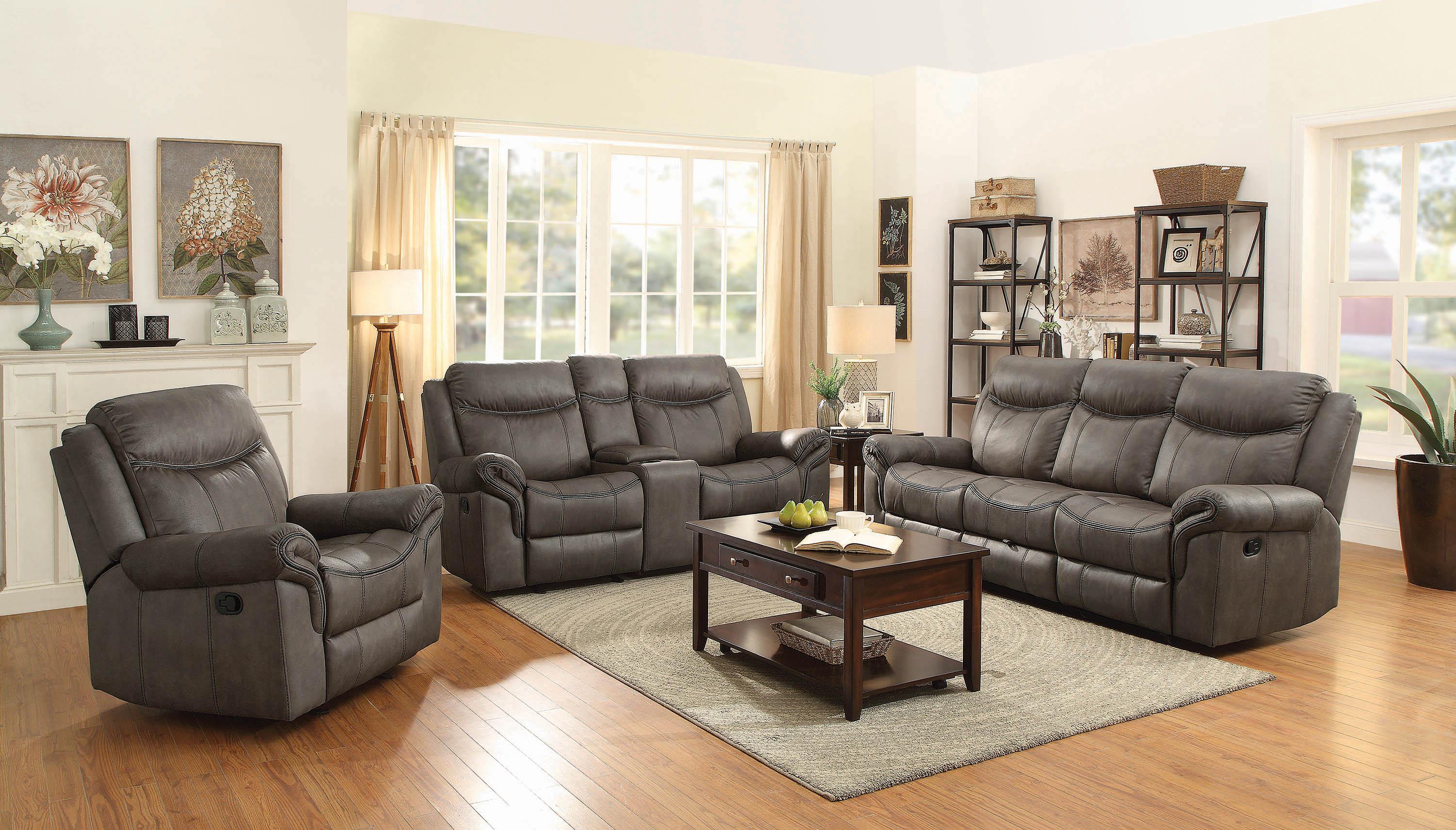 

    
Transitional Brown Fabric Upholstery Glider loveseat Sawyer by Coaster
