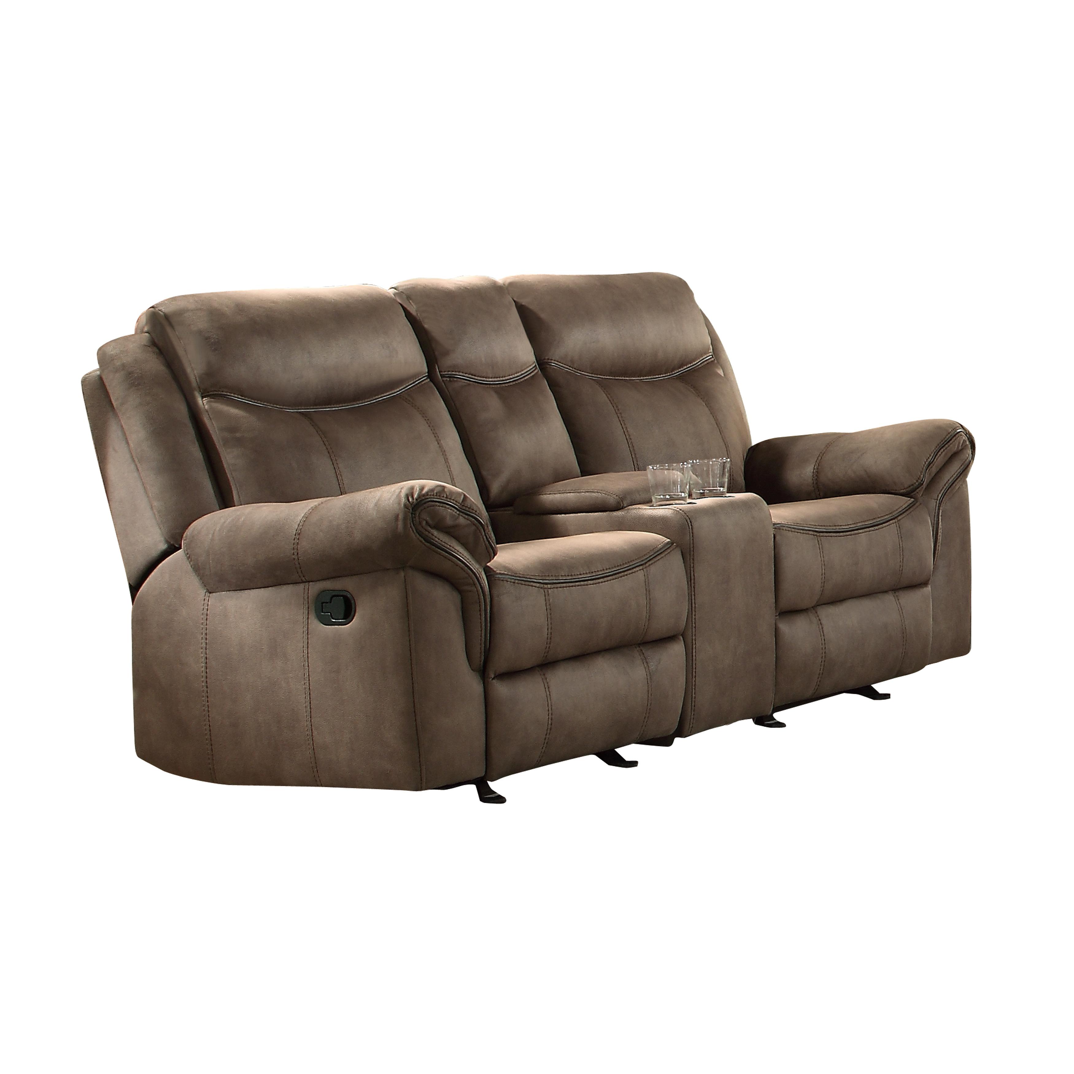 

    
8206NF-3PC Transitional Brown Faux Leather Reclining Set 3pcs Homelegance 8206NF Aram
