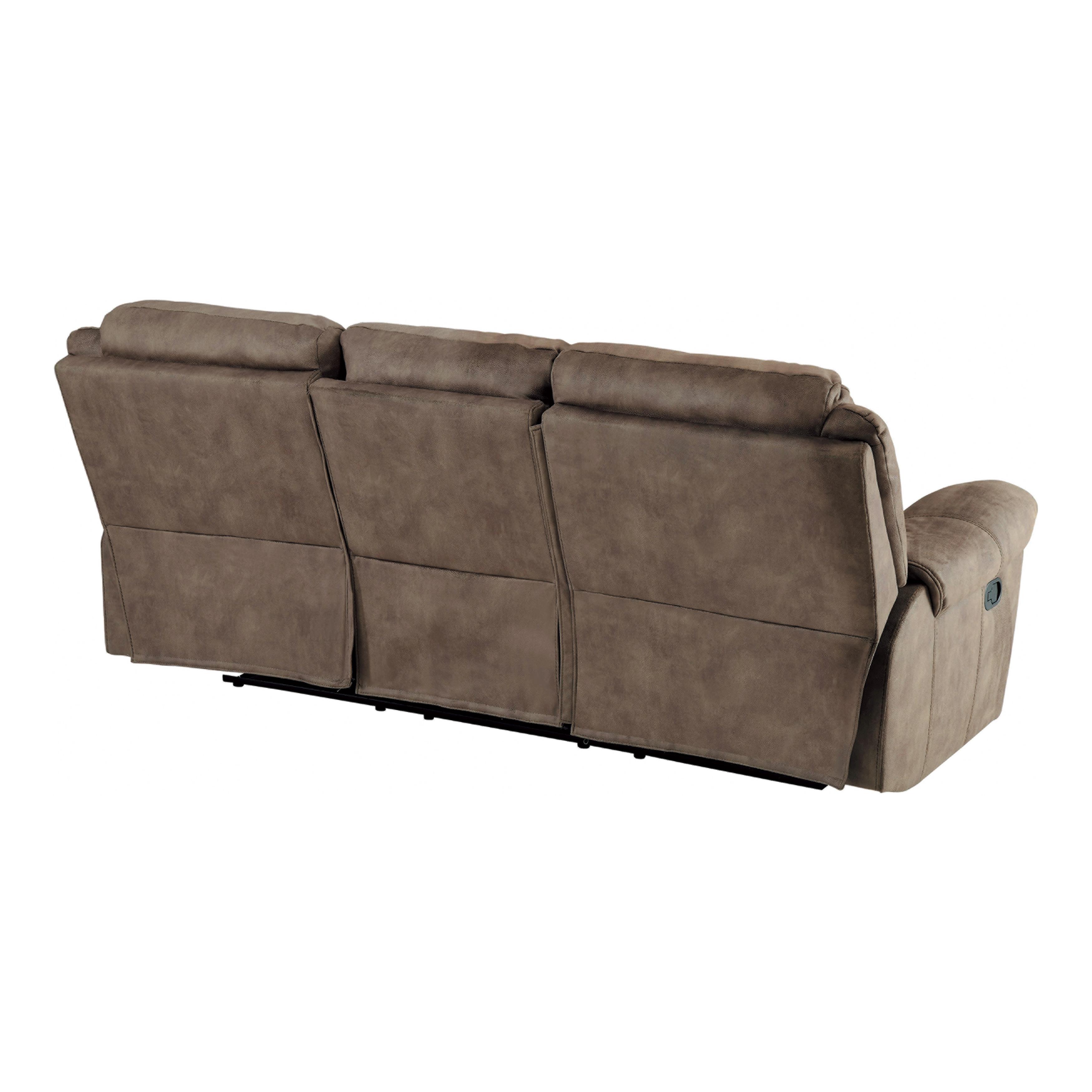 

                    
Homelegance 8206NF-3 Aram Reclining Sofa Brown Faux Leather Purchase 
