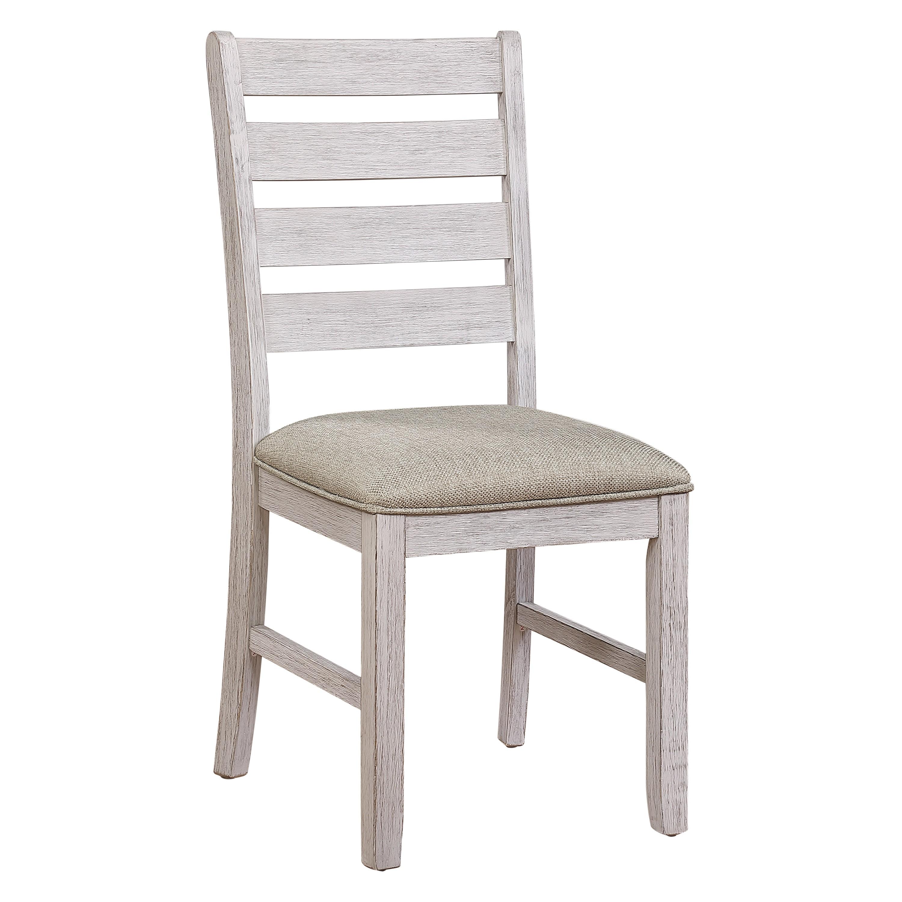 

    
Transitional Brown & Grayish White Wood Side Chair Set 2pcs Homelegance 5769WS Ithaca
