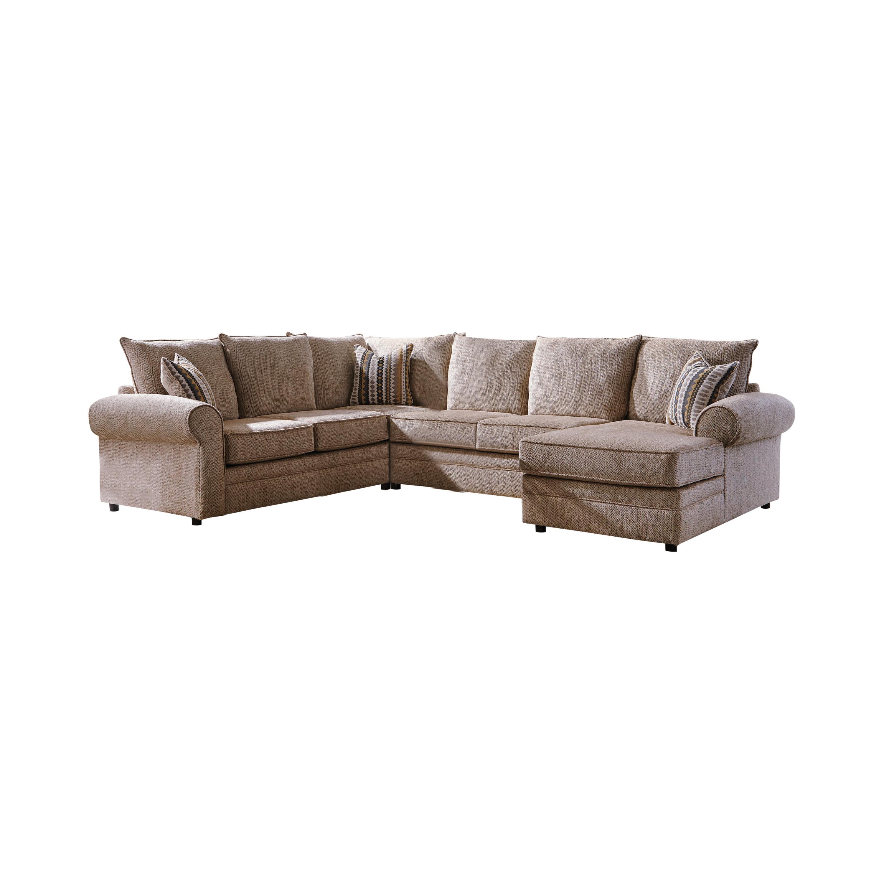 Transitional Sectional 501149 Fairhaven 501149 in Brown Chenille