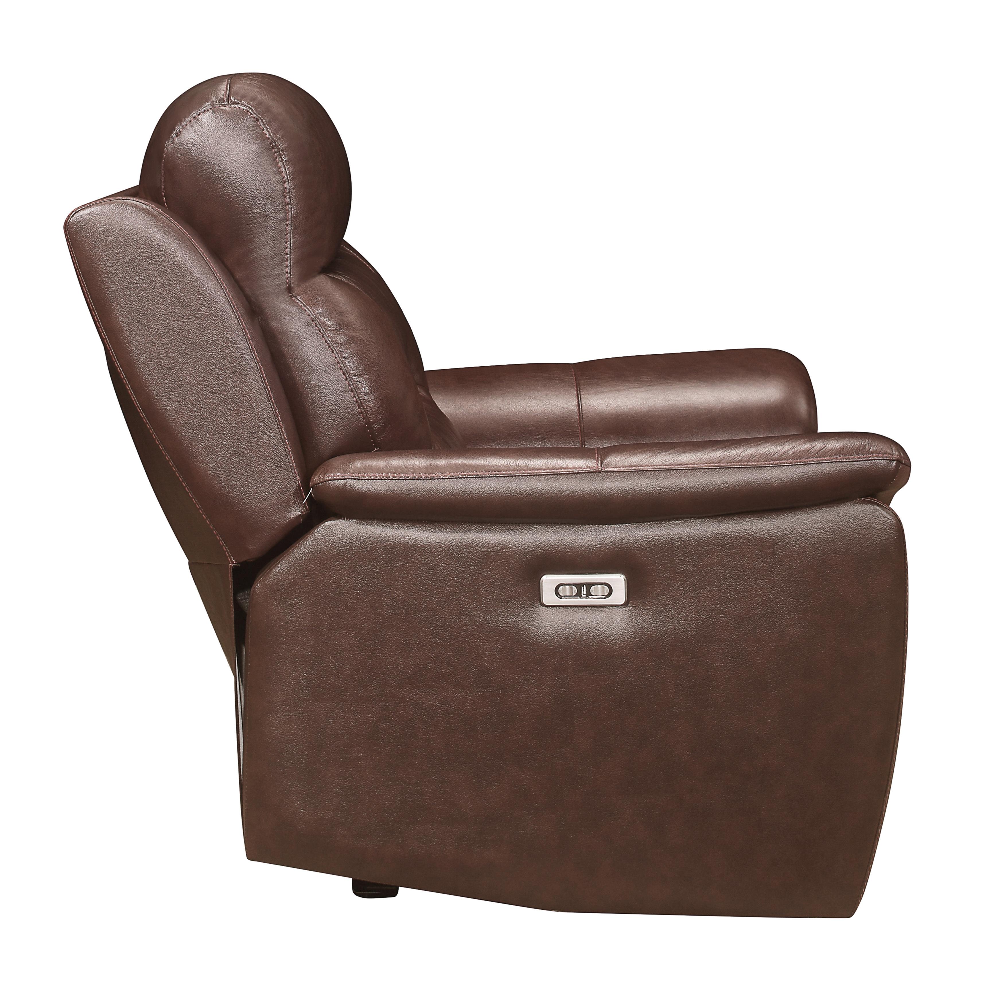 

                    
Homelegance 9445BR-1PWH Armando Power Reclining Chair Brown Leather Purchase 
