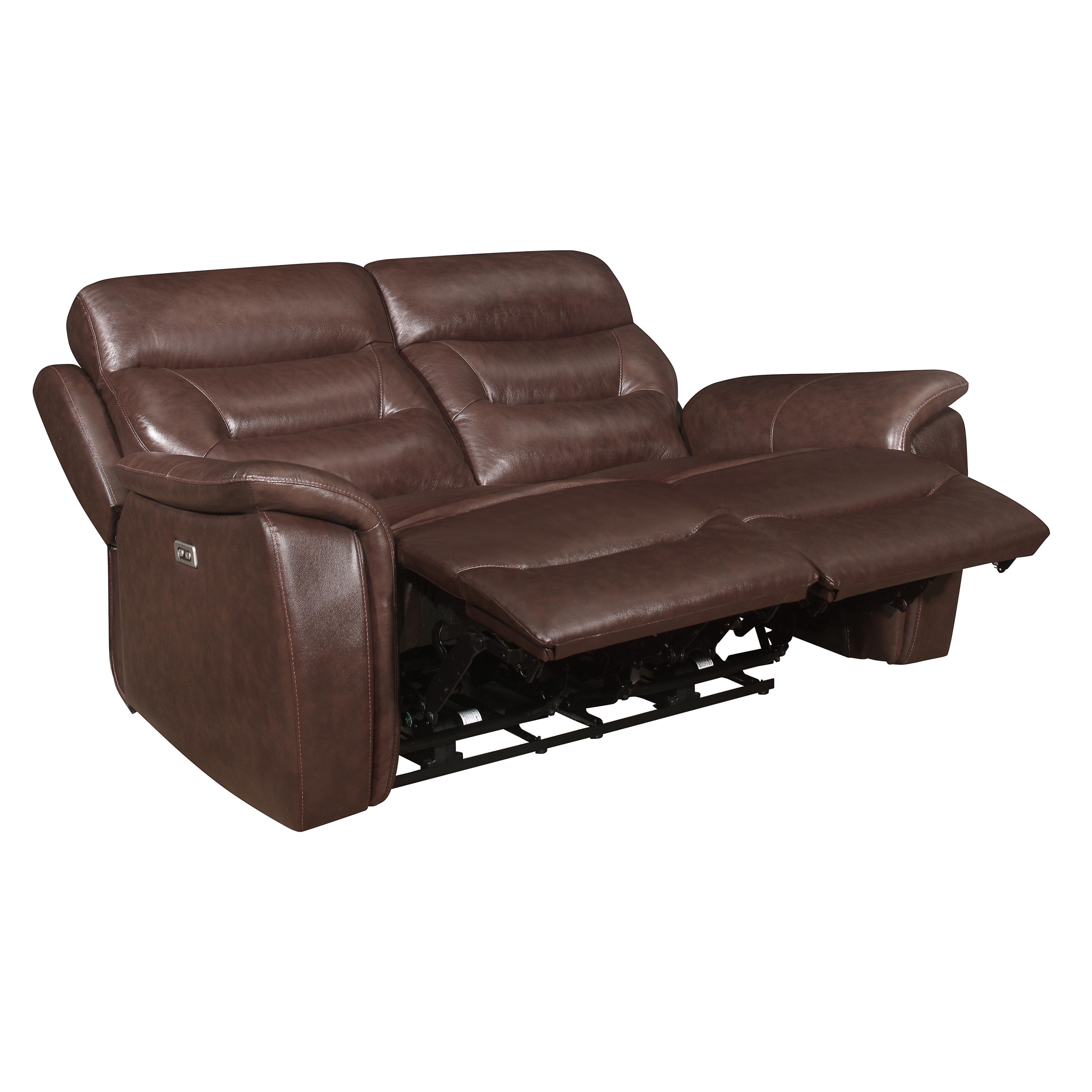 

    
Homelegance 9445BR-2PWH Armando Power Reclining Loveseat Brown 9445BR-2PWH

