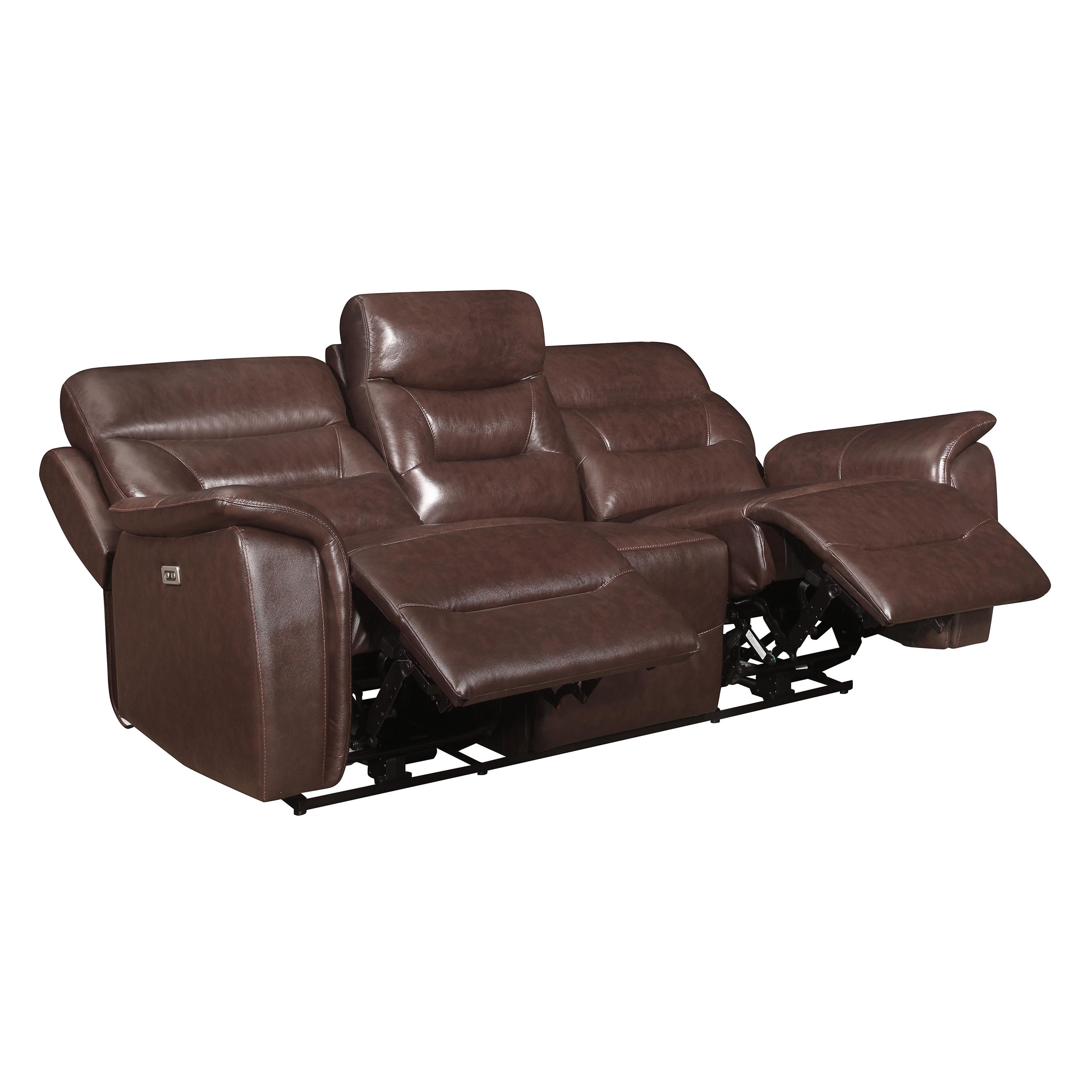 

                    
Homelegance 9445BR-PWH-2PC Armando Power Reclining Set Brown Leather Purchase 
