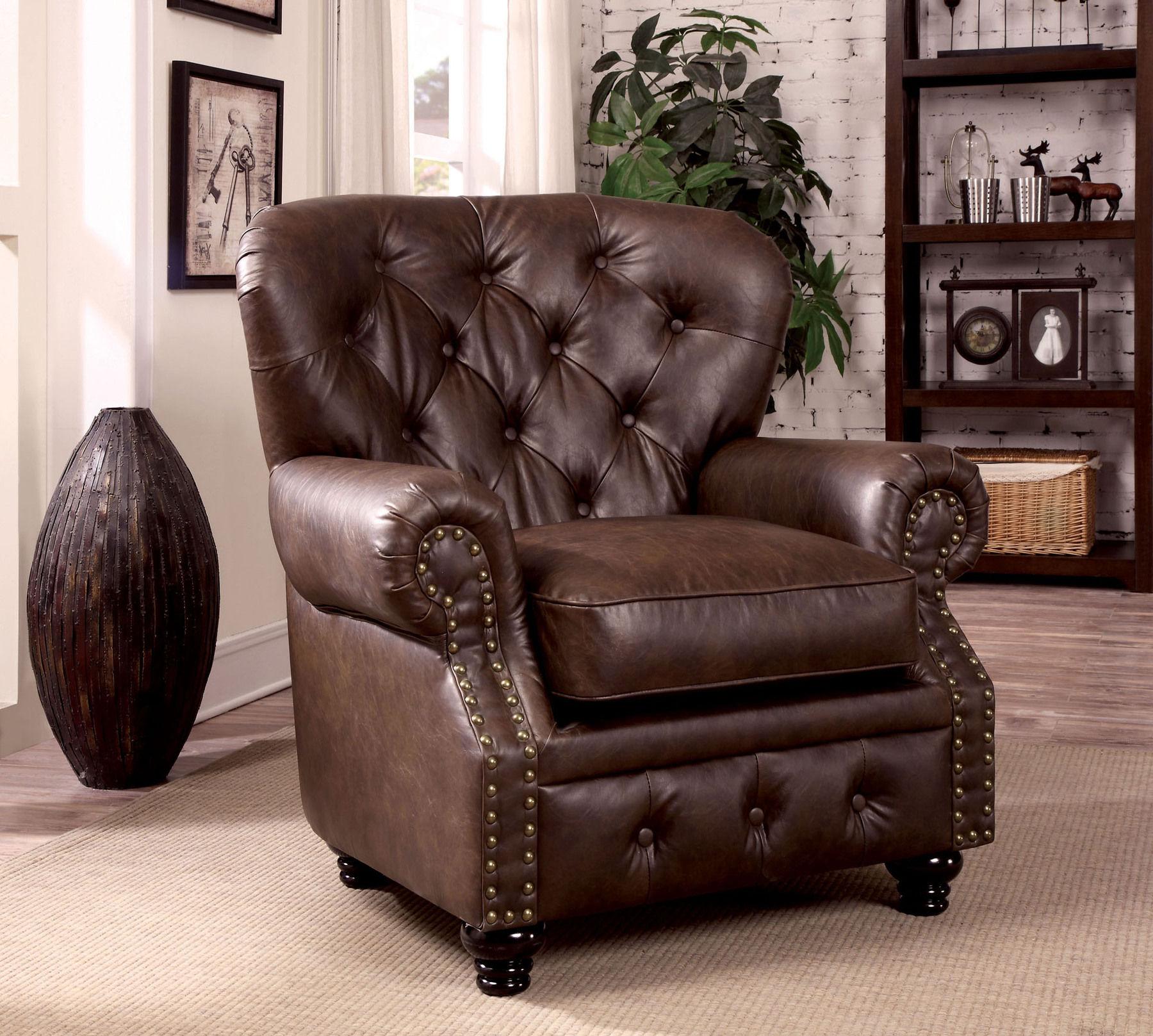 

    
CM6269BR-3PC Transitional Brown Leatherette Living Room Set 3pcs Furniture of America Stanford

