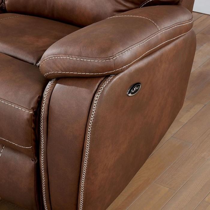 

    
Transitional Brown Leatherette Recliner Chair Furniture of America CM6219BR-CH Ffion
