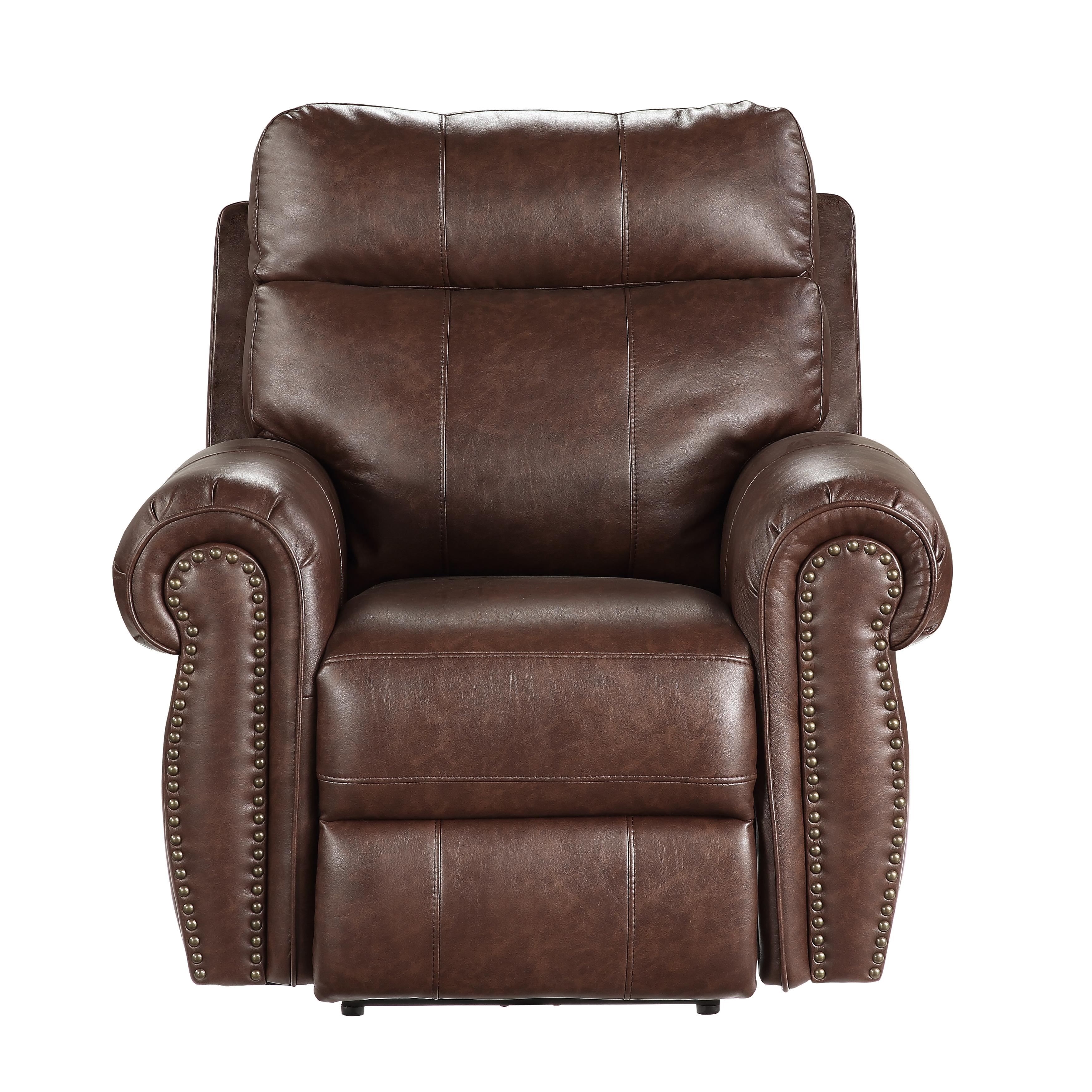 

    
Transitional Brown Microfiber Power Reclining Chair Homelegance 9488BR-1PW Granville
