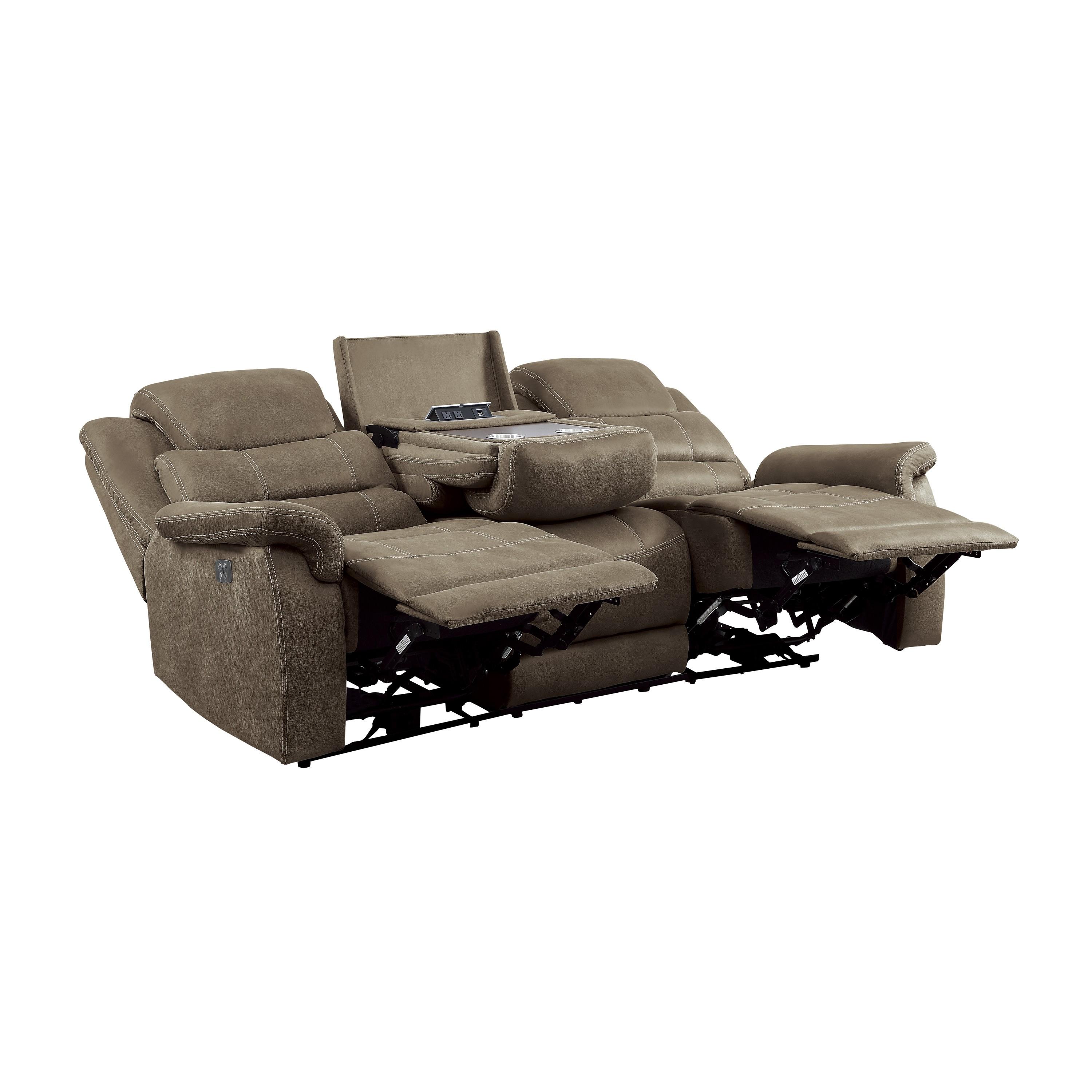

                    
Homelegance 9848BR-PWH-2PC Shola Power Reclining Set Brown Microfiber Purchase 
