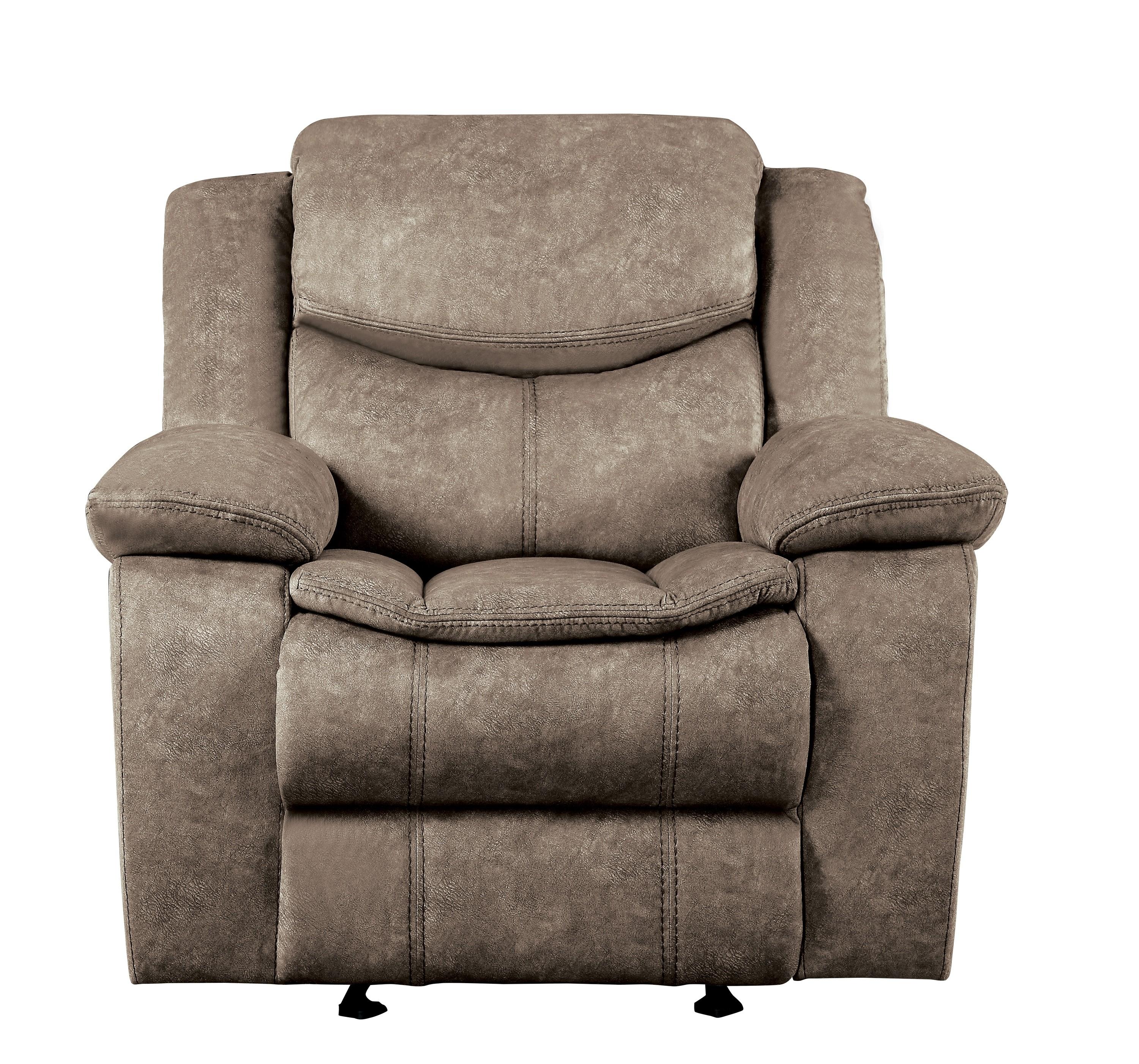 Transitional Reclining Chair 8230FBR-1 Bastrop 8230FBR-1 in Brown Microfiber