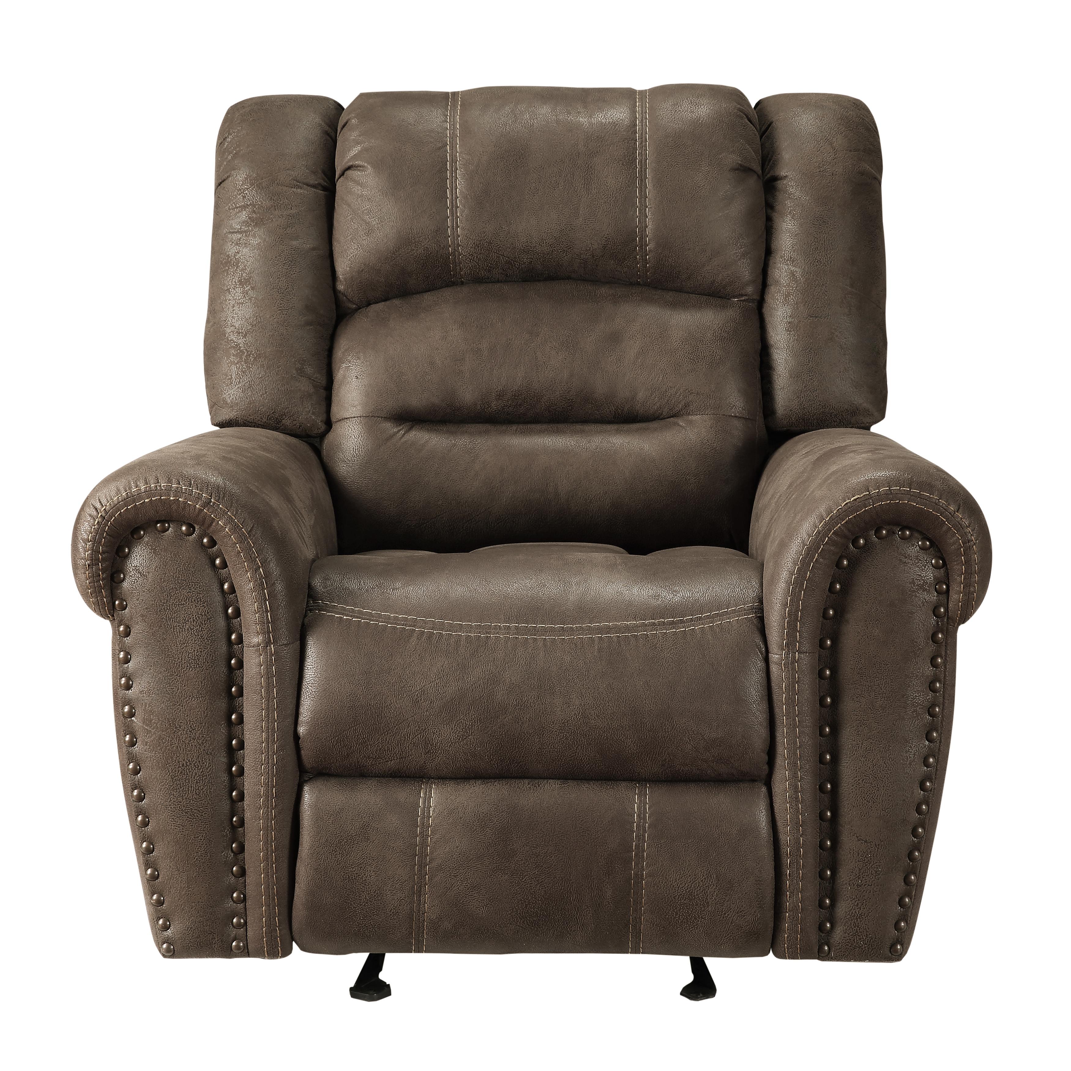 Transitional Reclining Chair 9467BR-1 Creighton 9467BR-1 in Brown Microfiber