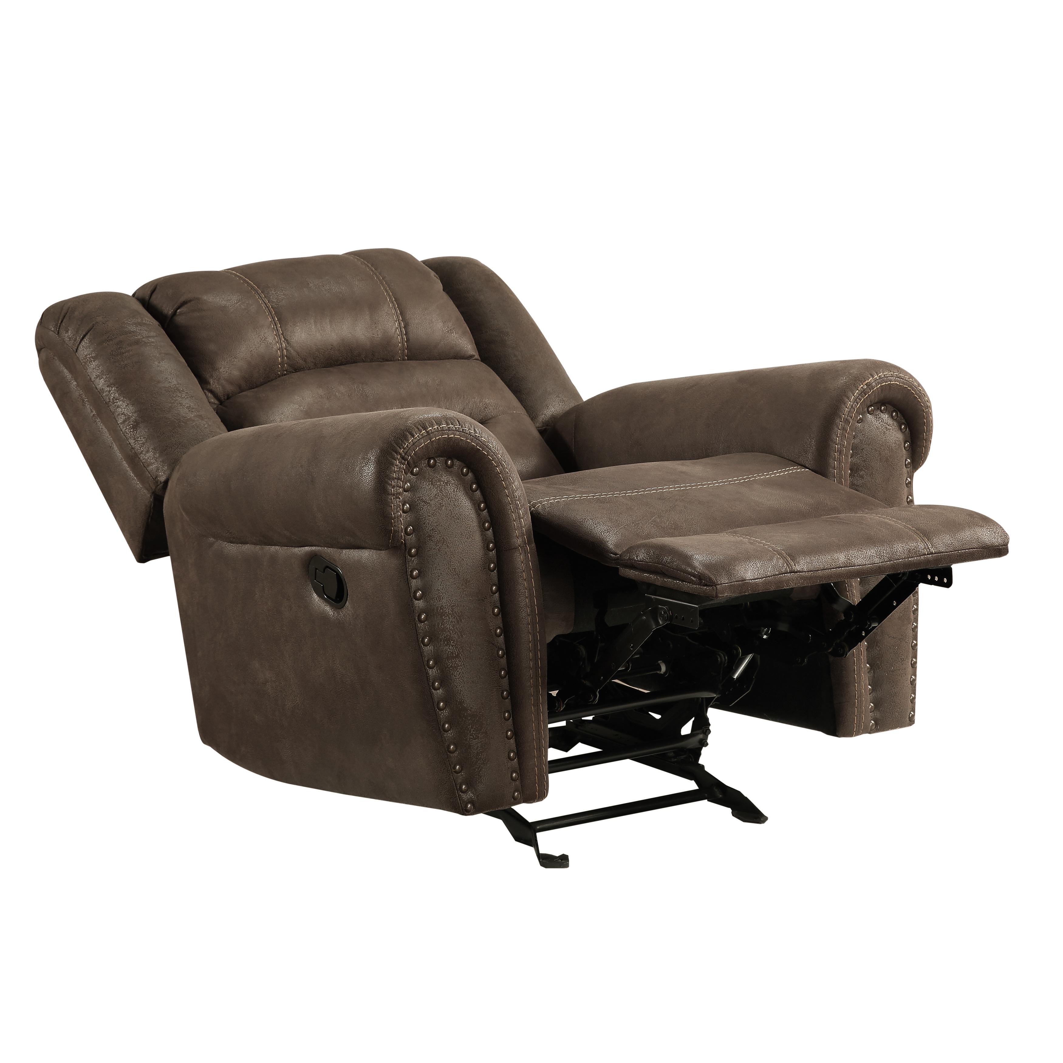 

    
Homelegance 9467BR-1 Creighton Reclining Chair Brown 9467BR-1
