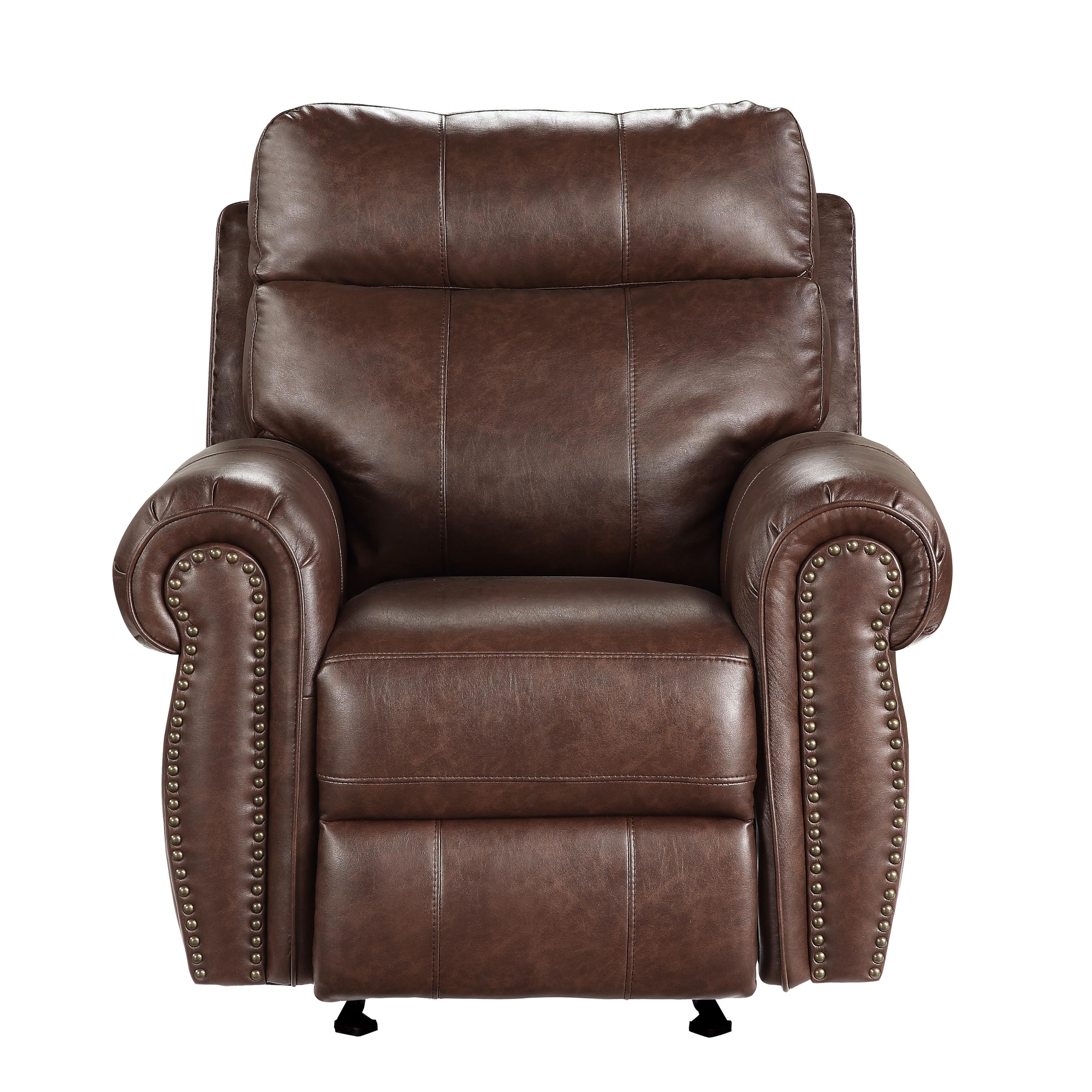 Transitional Reclining Chair 9488BR-1 Granville 9488BR-1 in Brown Microfiber