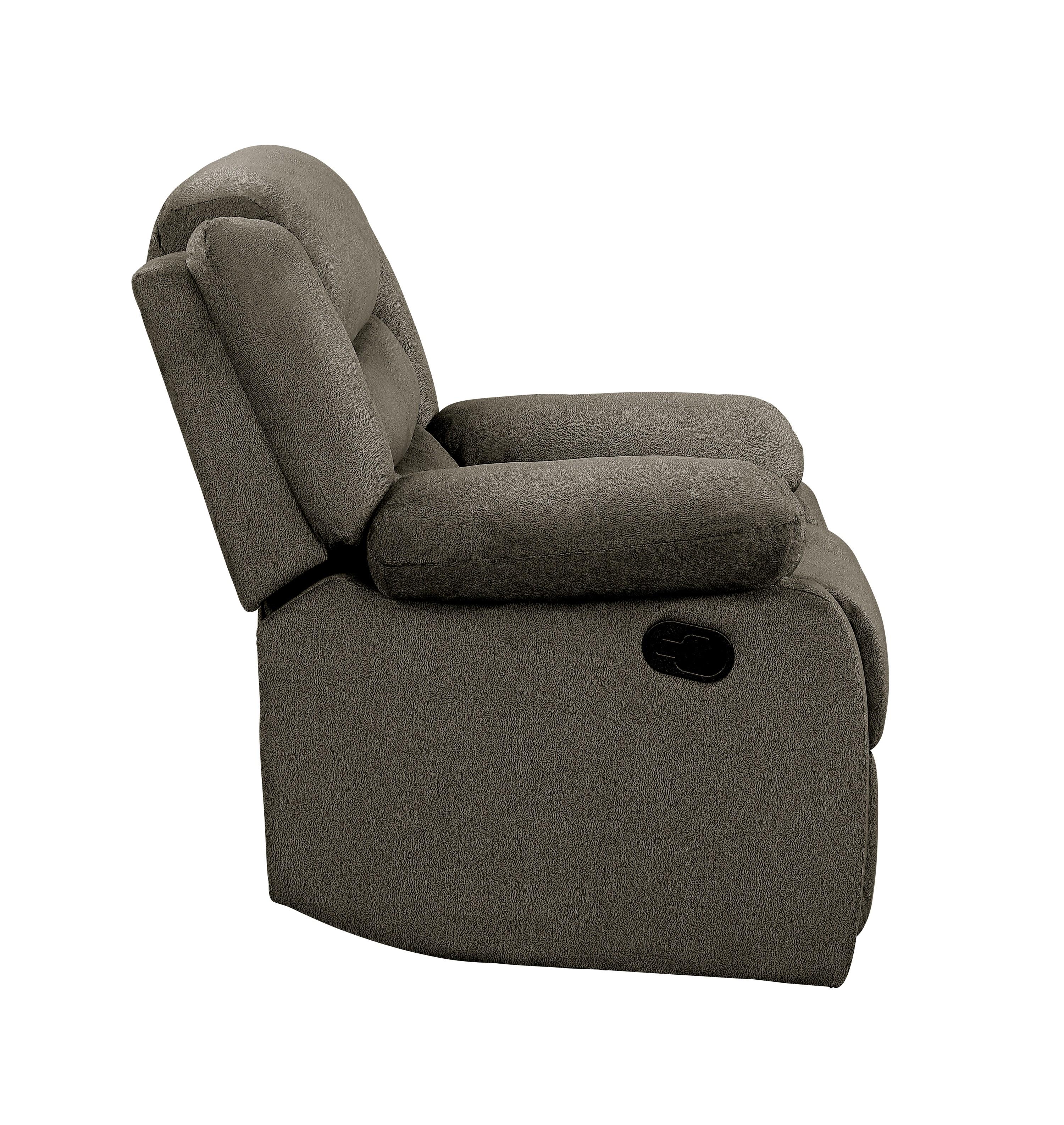 

                    
Homelegance 9526BR-1 Discus Reclining Chair Brown Microfiber Purchase 
