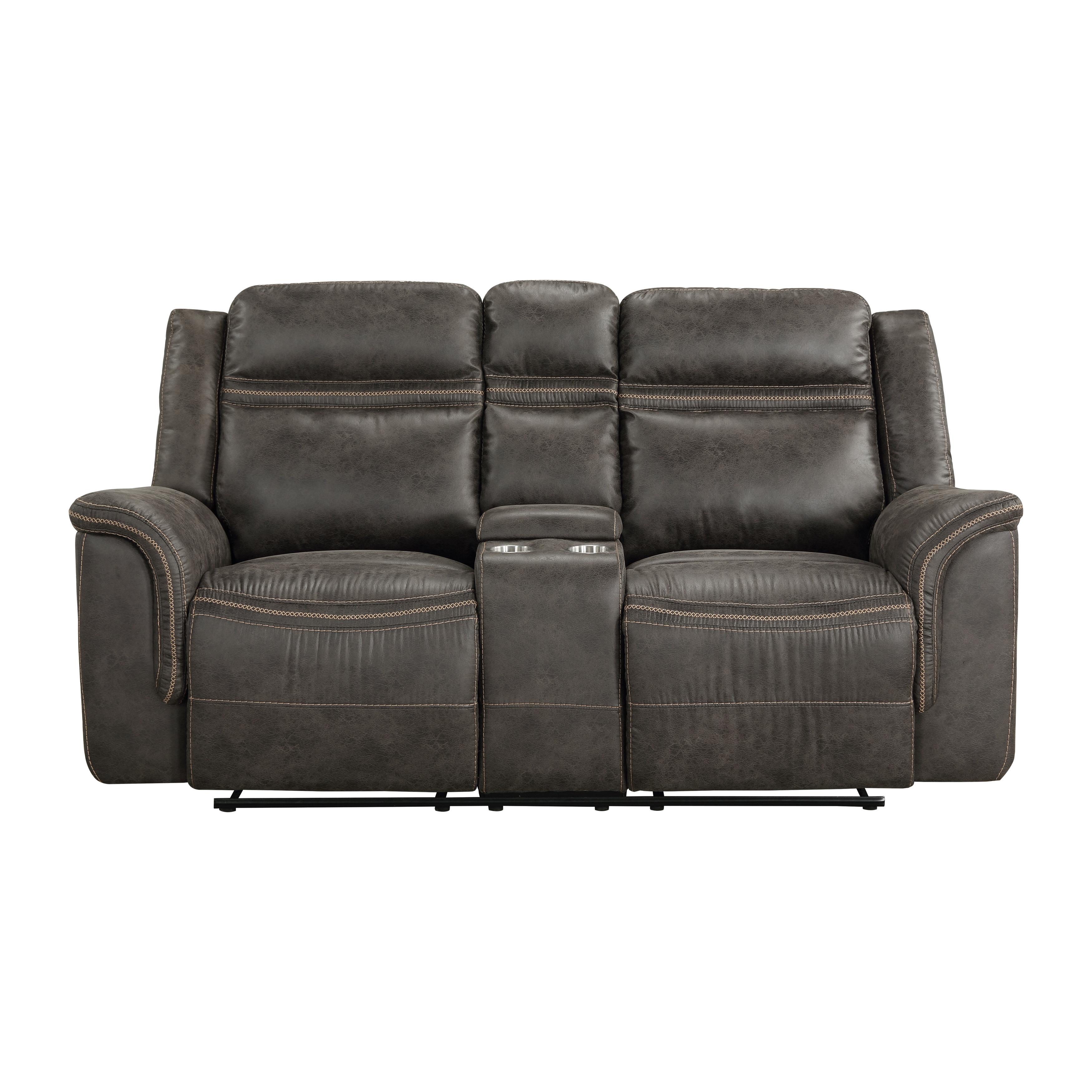 Transitional Reclining Loveseat 9426-2 Boise 9426-2 in Brown Microfiber