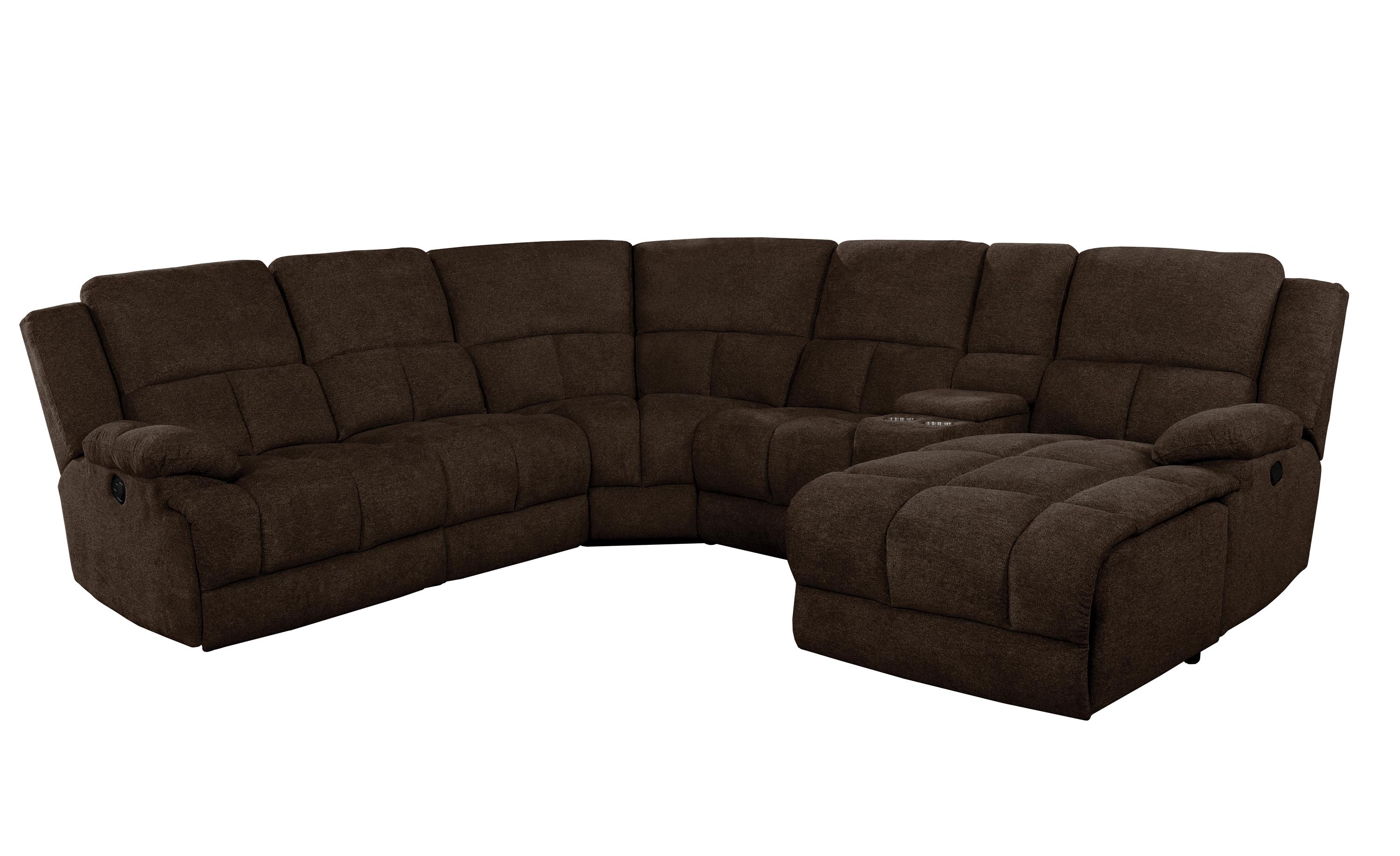 

    
Transitional Brown Performance Fabric 6-Piece Motion Sectional Coaster 602570 Belize
