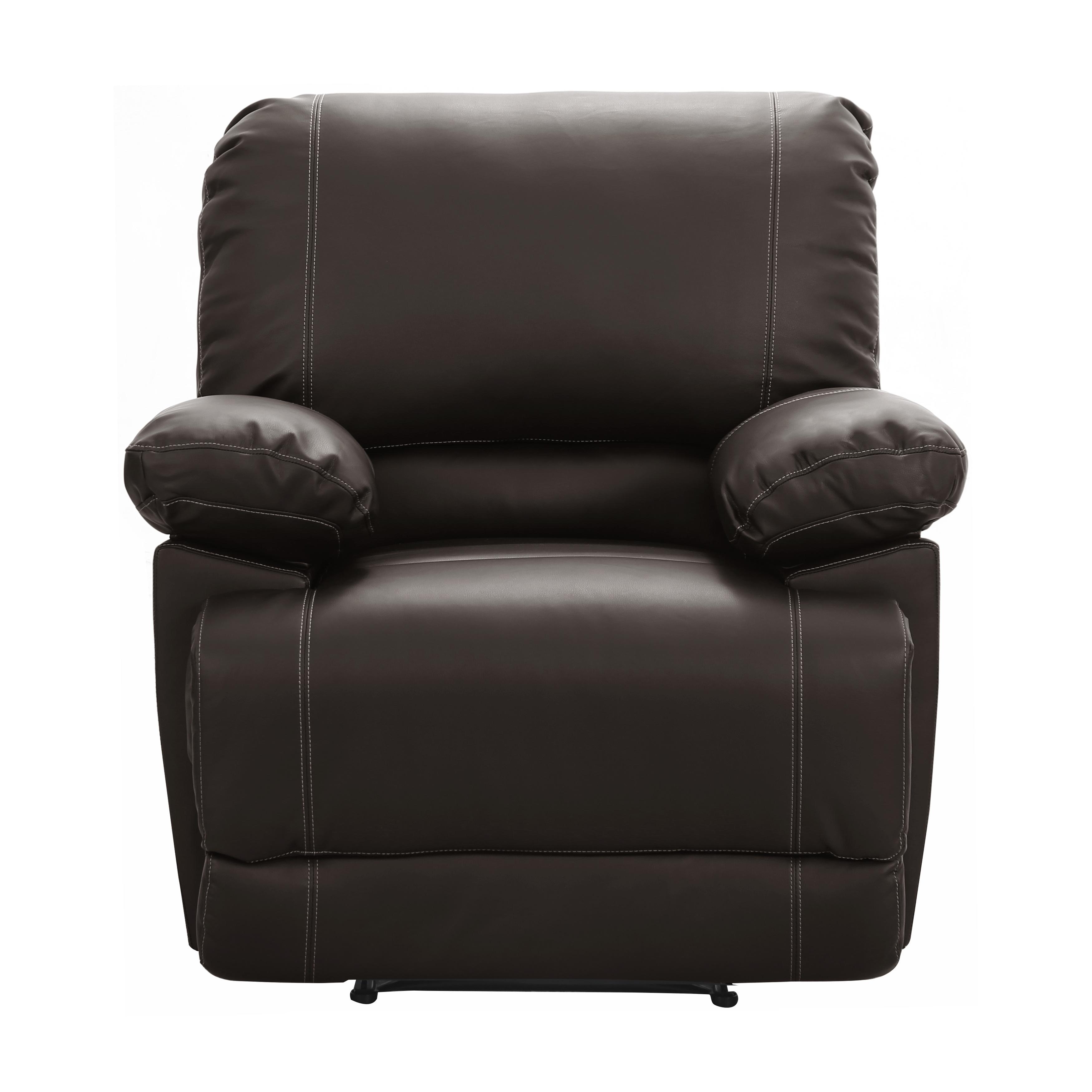 Transitional Reclining Chair Cassville Chair 8403-1-C 8403-1-C in Brown Faux Leather