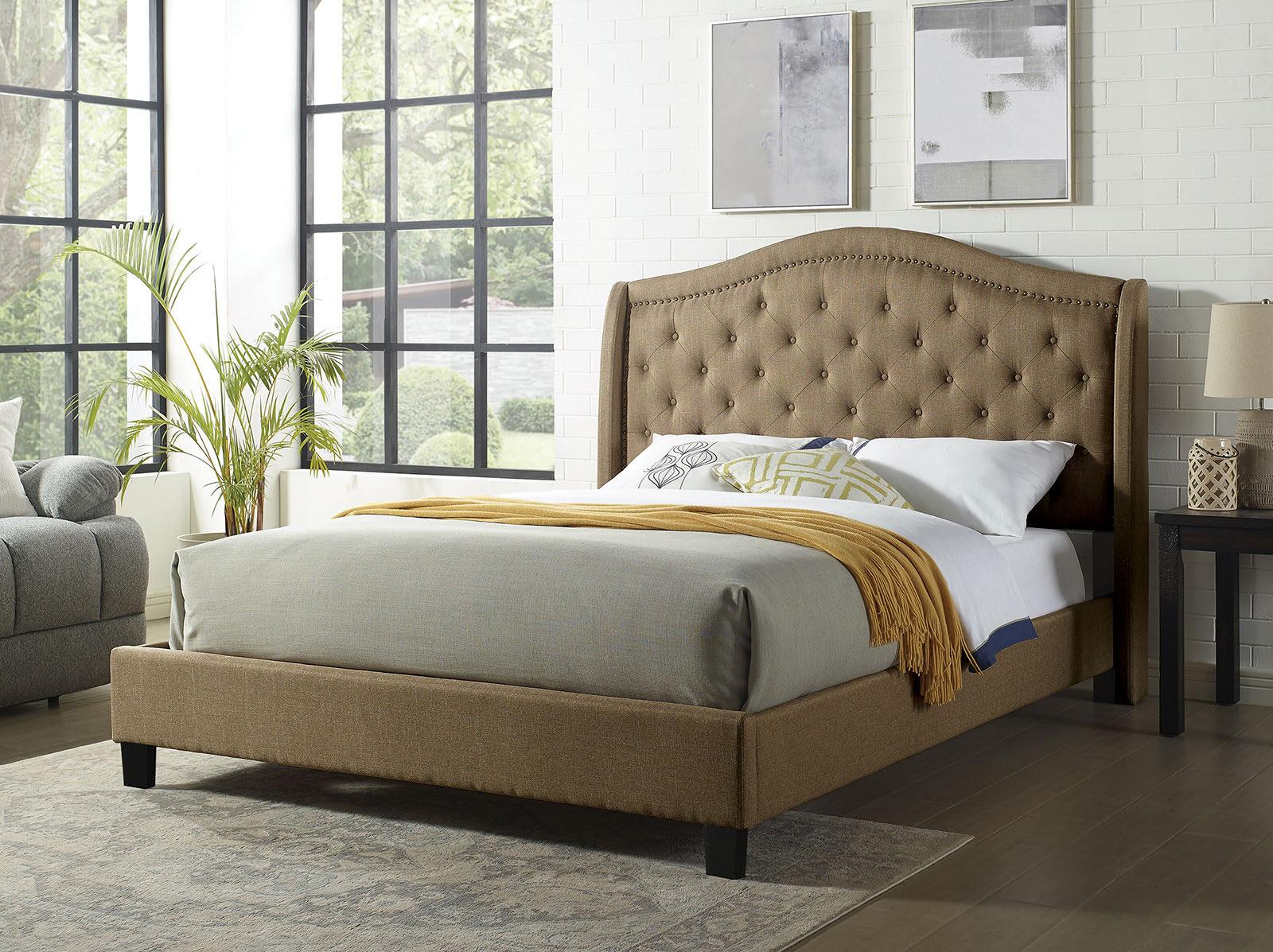 

    
Transitional Brown Solid Wood King Bed Furniture of America CM7160BR Carly
