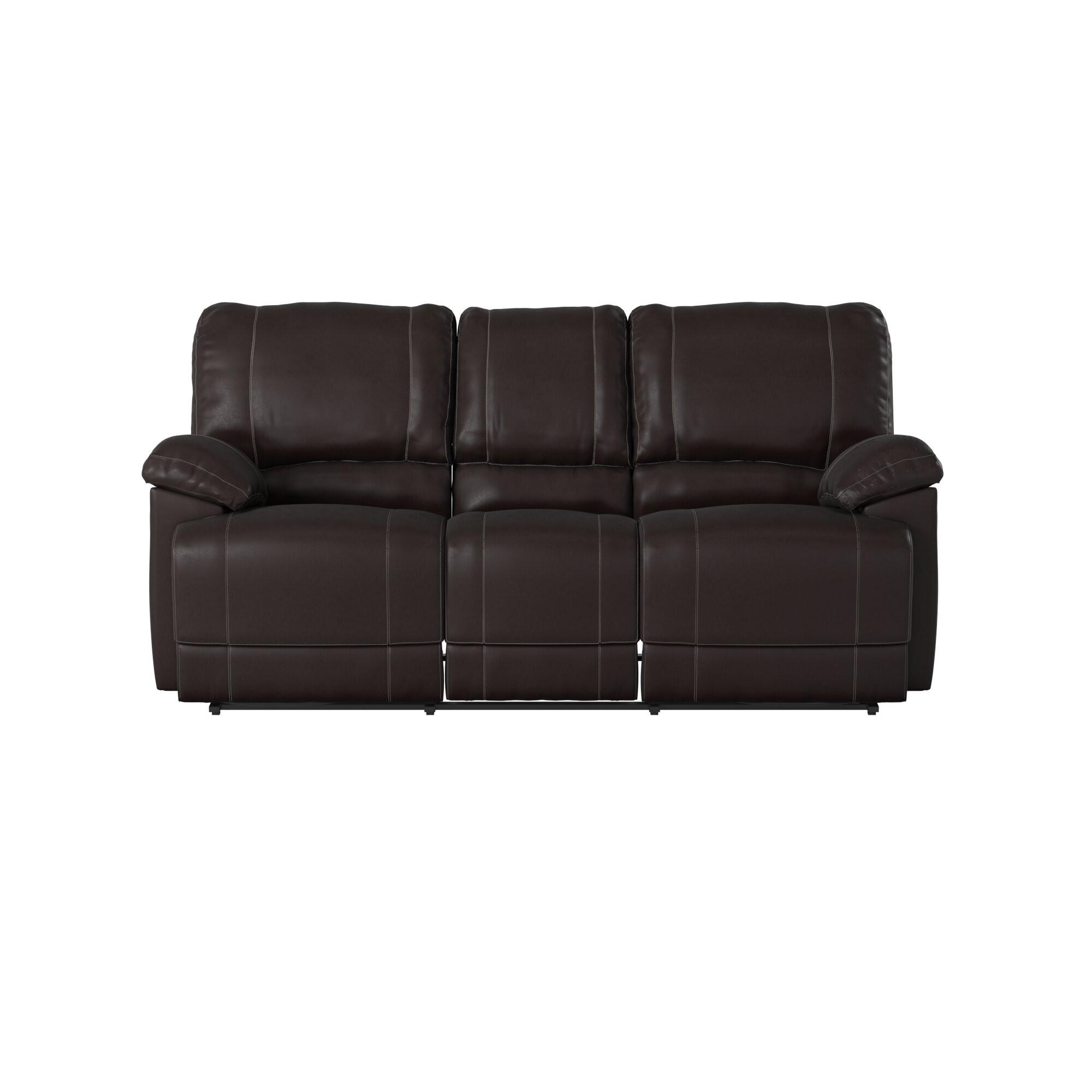 Transitional Reclining Loveseat Cassville Loveseat 8403-2-L 8403-2-L in Brown Faux Leather