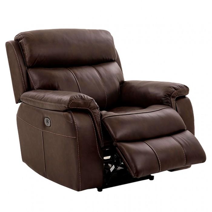 

    
Furniture of America Antenor Power Reclining Chair CM9926MB-CH-PM-C Power Reclining Chair Brown CM9926MB-CH-PM-C
