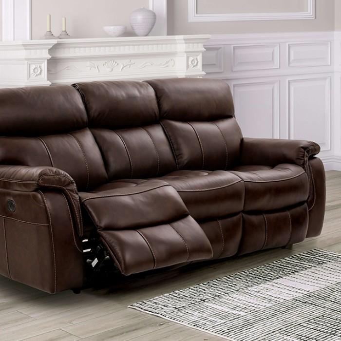 

    
Transitional Brown Solid Wood Power Reclining Sofa Furniture of America Antenor CM9926MB-SF-PM-S
