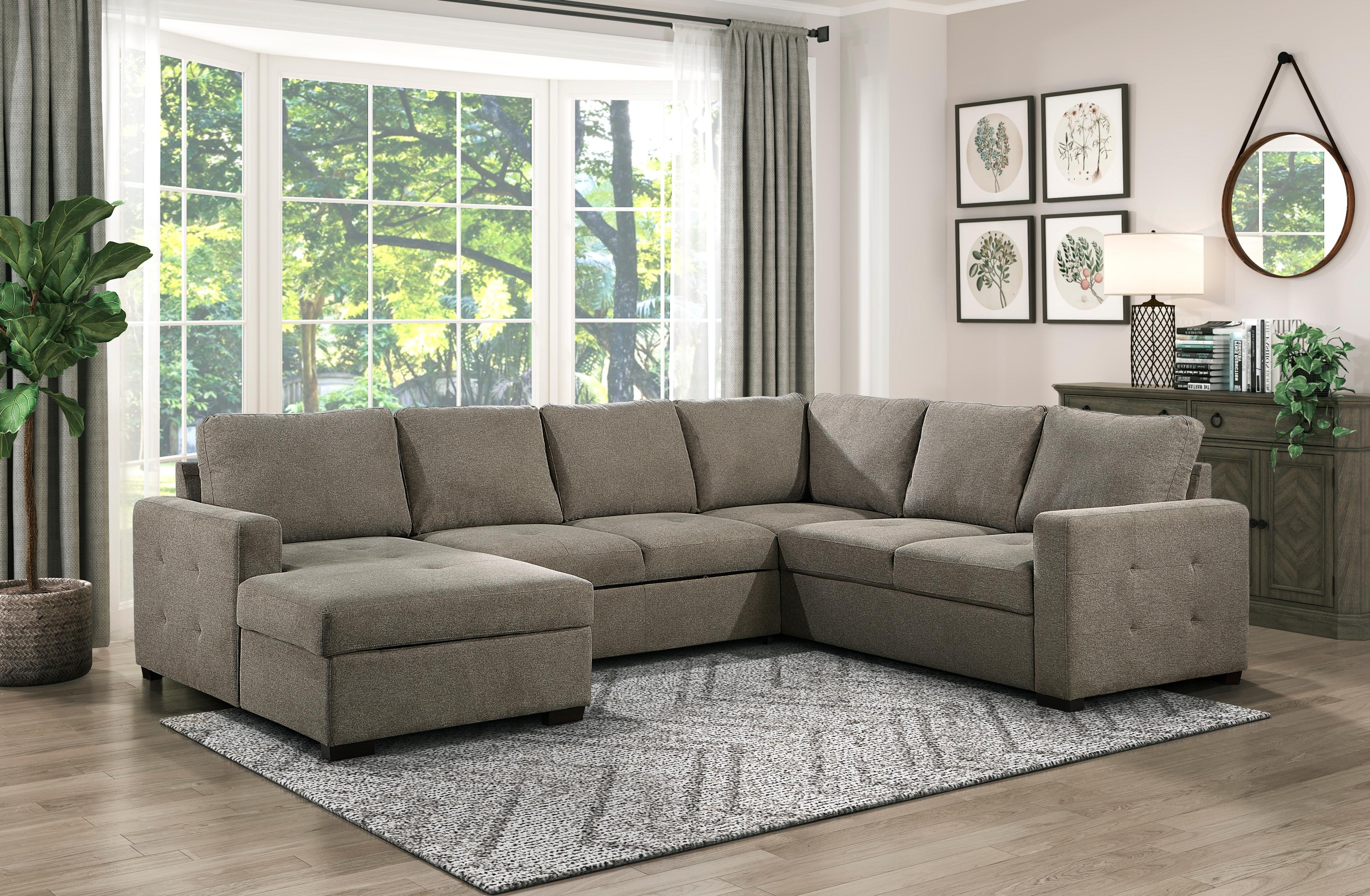 

                    
Buy Transitional Brown Textured LHC 3-Piece Sectional Homelegance 9206BR*3LC3R Elton
