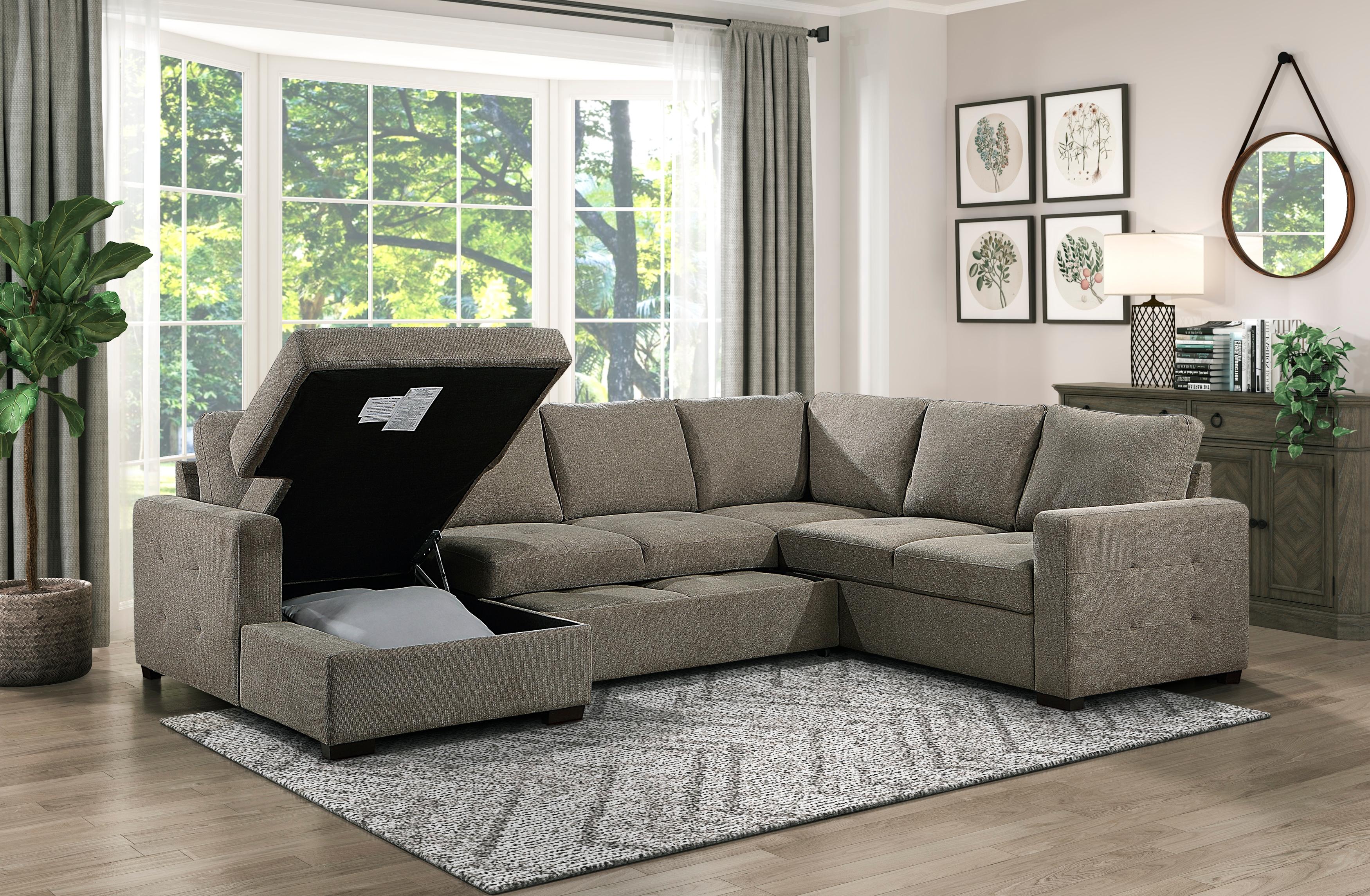 

    
 Order  Transitional Brown Textured LHC 3-Piece Sectional Homelegance 9206BR*3LC3R Elton

