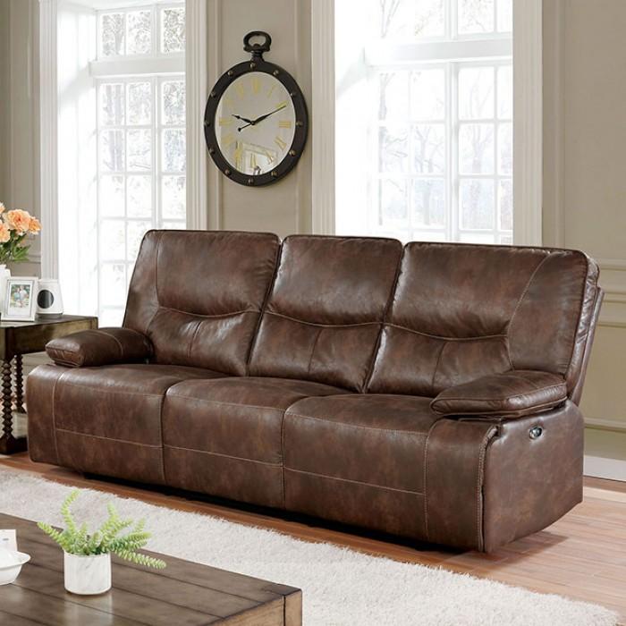 

    
Transitional Brown Vinyl Recliner Sofa Furniture of America CM6228BR-SF Chantoise
