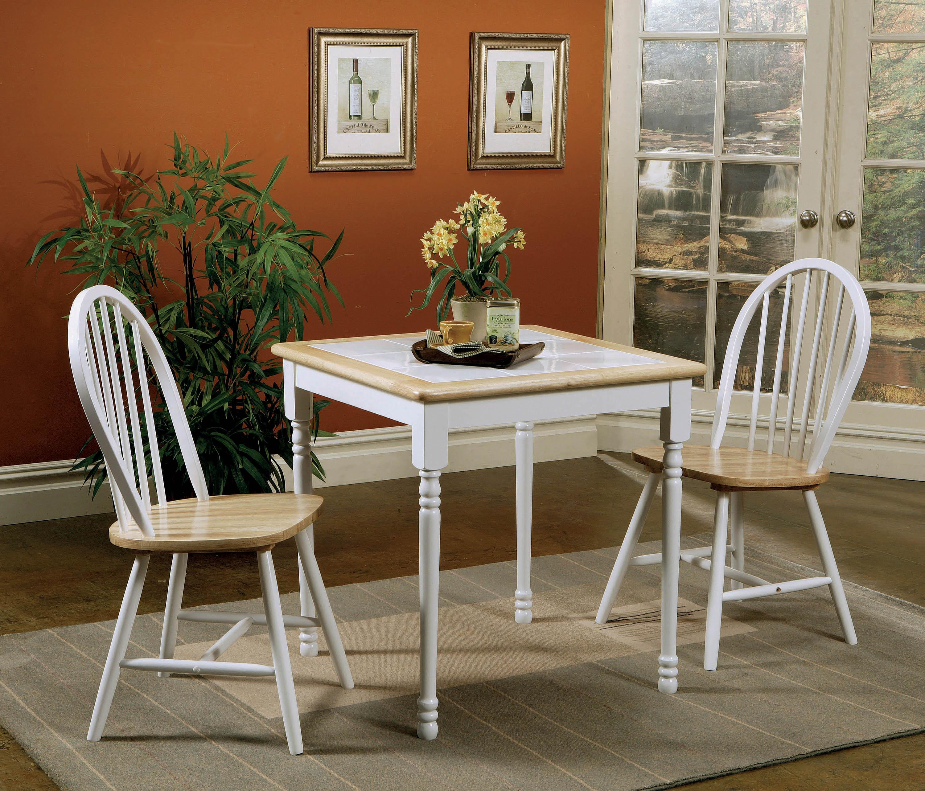 

    
Transitional Brown,White Wood Dining chair Set 4 pcs Dorsett by Coaster
