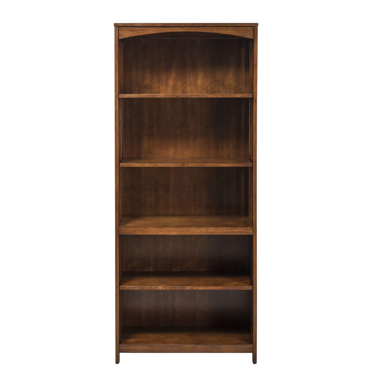 

    
Transitional Brown Wood Open Bookcase 718-HO201 Liberty Furniture
