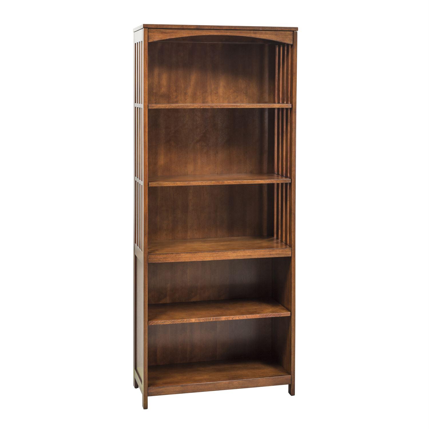 Transitional Bookcase Hampton Bay  (718-HO) Bookcase 718-HO201 in Brown 