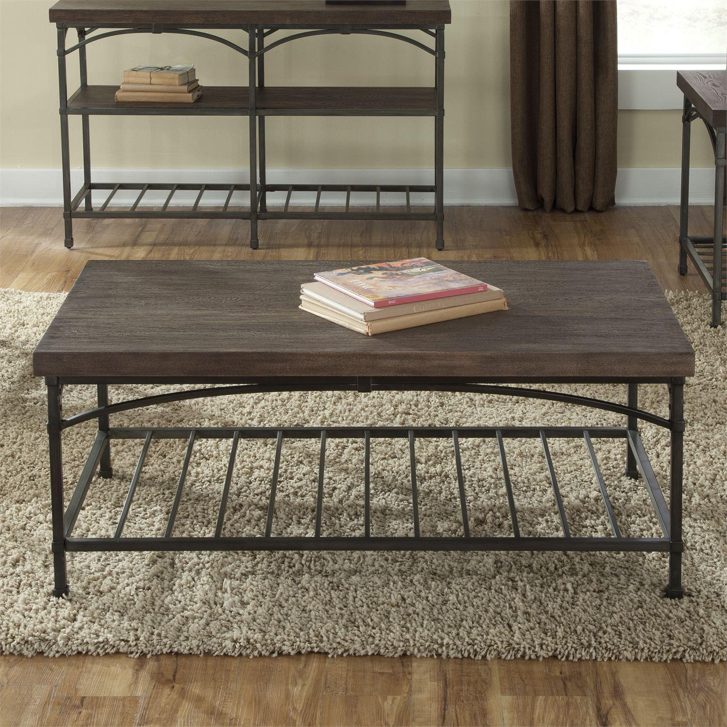 Transitional Coffee Table Franklin  (202-OT) Coffee Table 202-OT1010 in Brown 