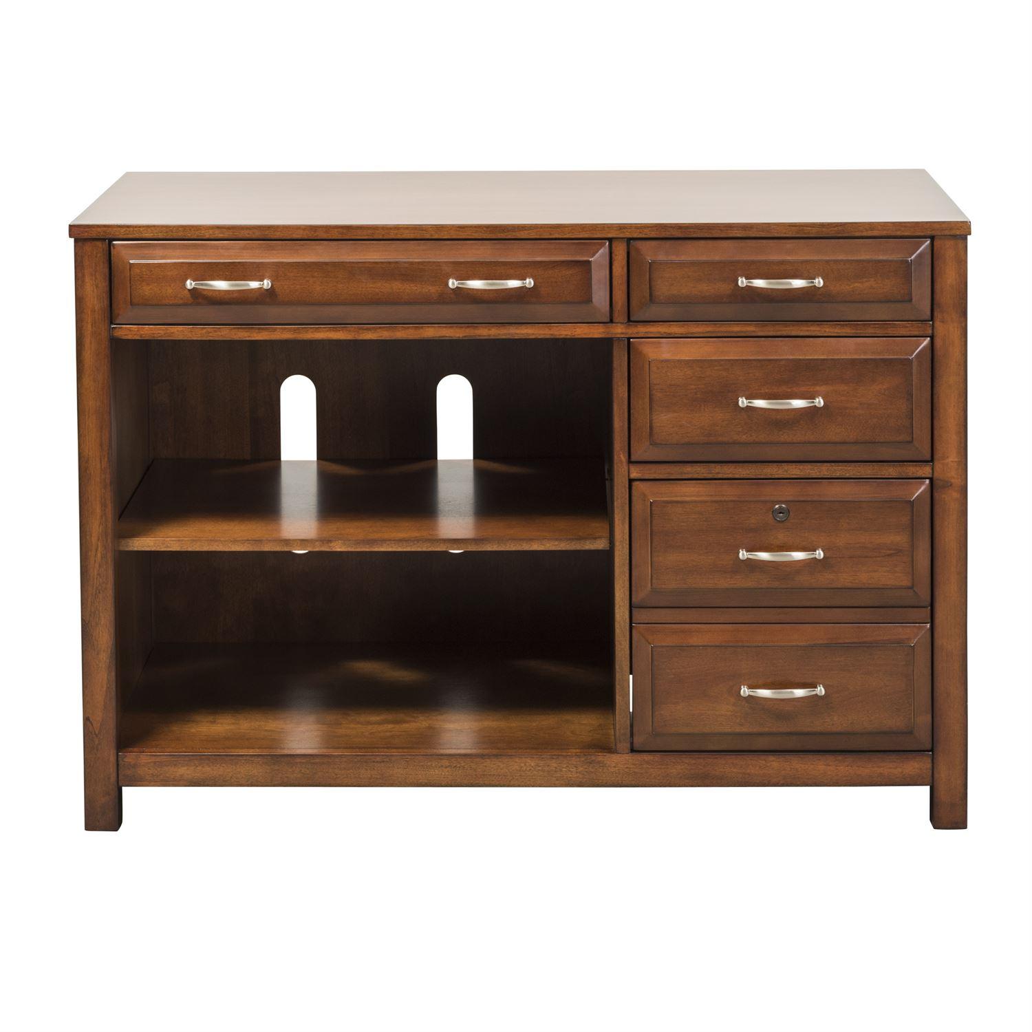 

    
Transitional Brown Wood Credenza Desk 718-HO121 Liberty Furniture
