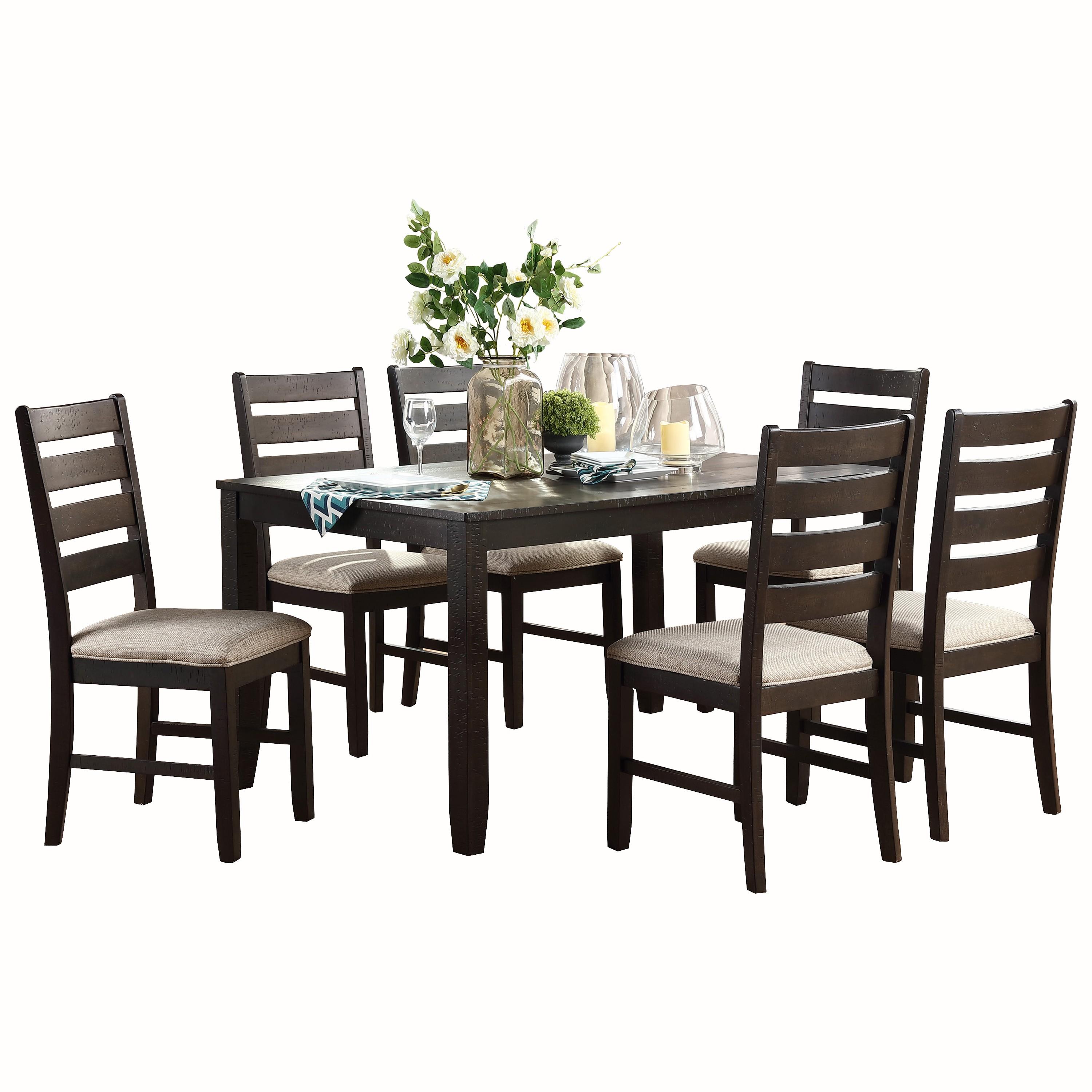 Transitional Dining Room Set 5709 Blair Farm 5709 in Brown Polyester