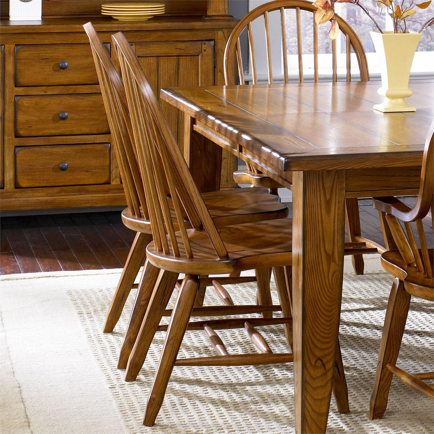 

    
Rustic Oak & Black Finish Wood Dining Side Chairs 2pcs 17-C2050 Liberty Furniture
