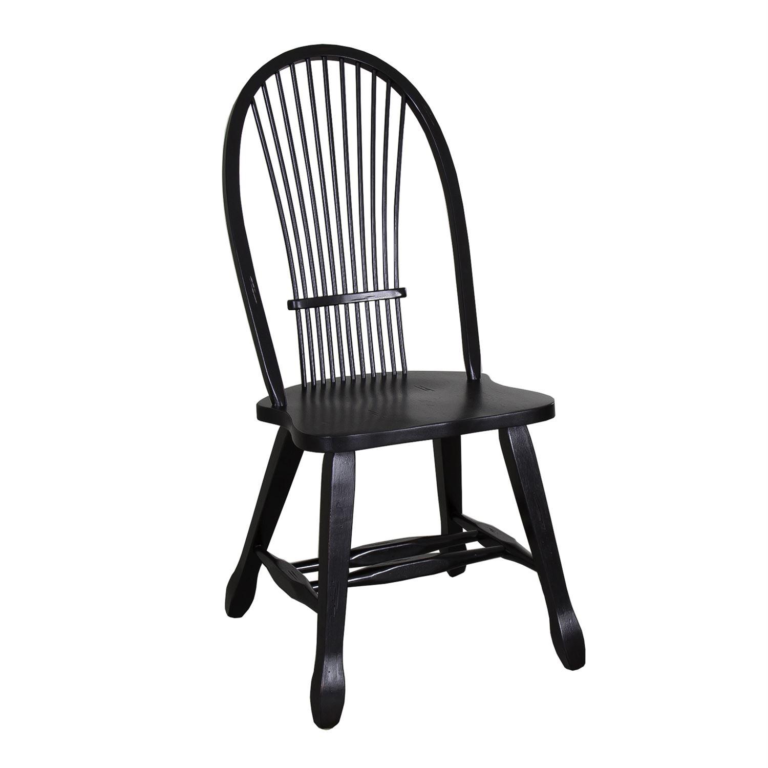 Transitional Dining Side Chair Treasures  (17-CD) Dining Side Chair 17-C4032-2PC in Black Lacquer