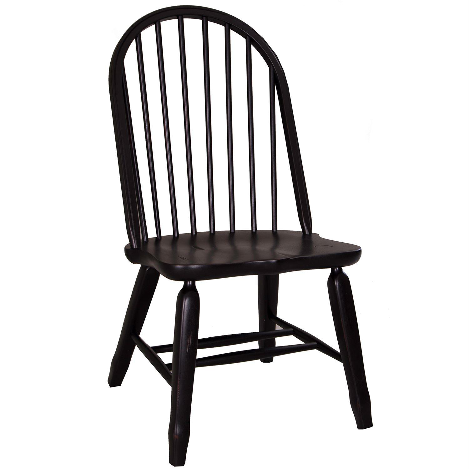 Transitional Dining Side Chair Treasures  (17-DR) Dining Side Chair 17-C4050 in Black Lacquer