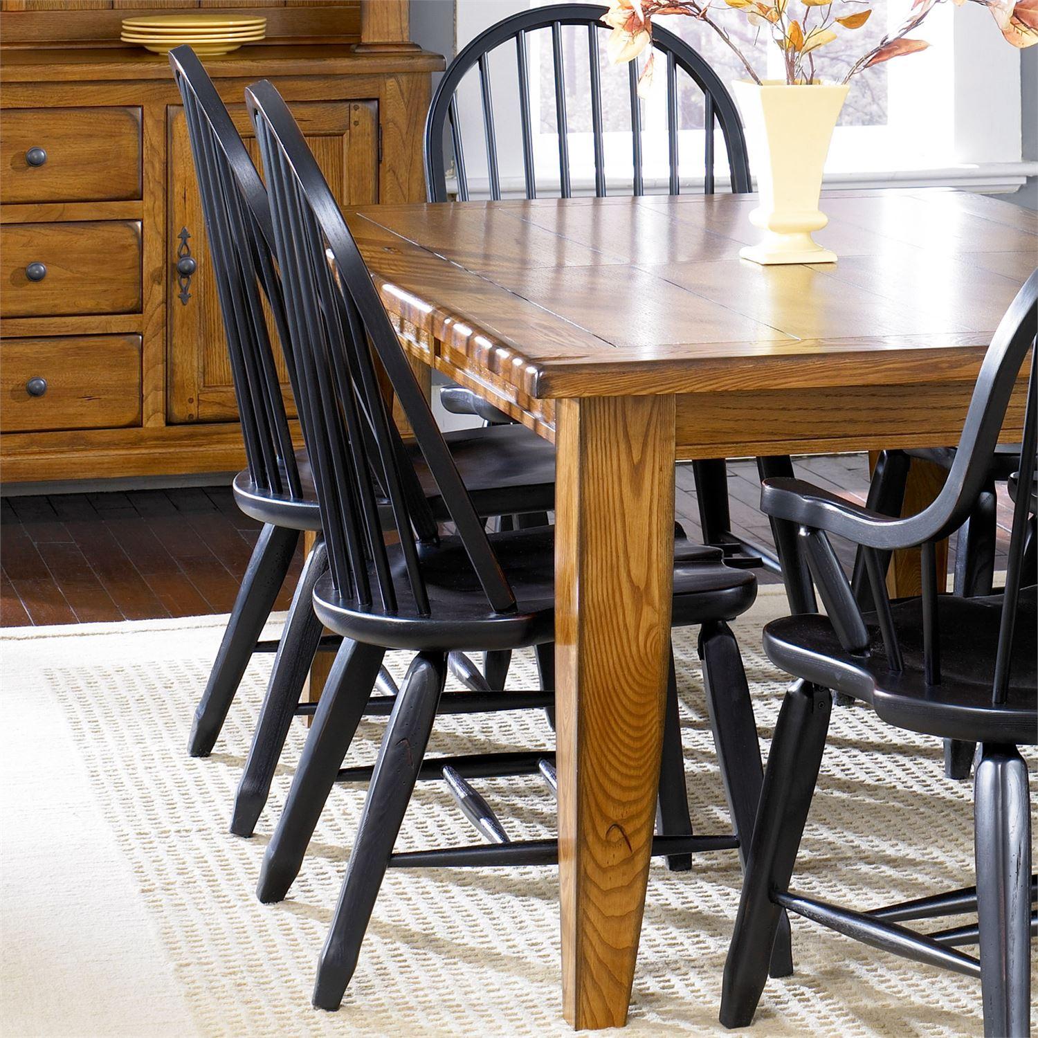 

    
Black Rustic Oak Finish Dining Side Chair 17-C4050 Liberty Furniture
