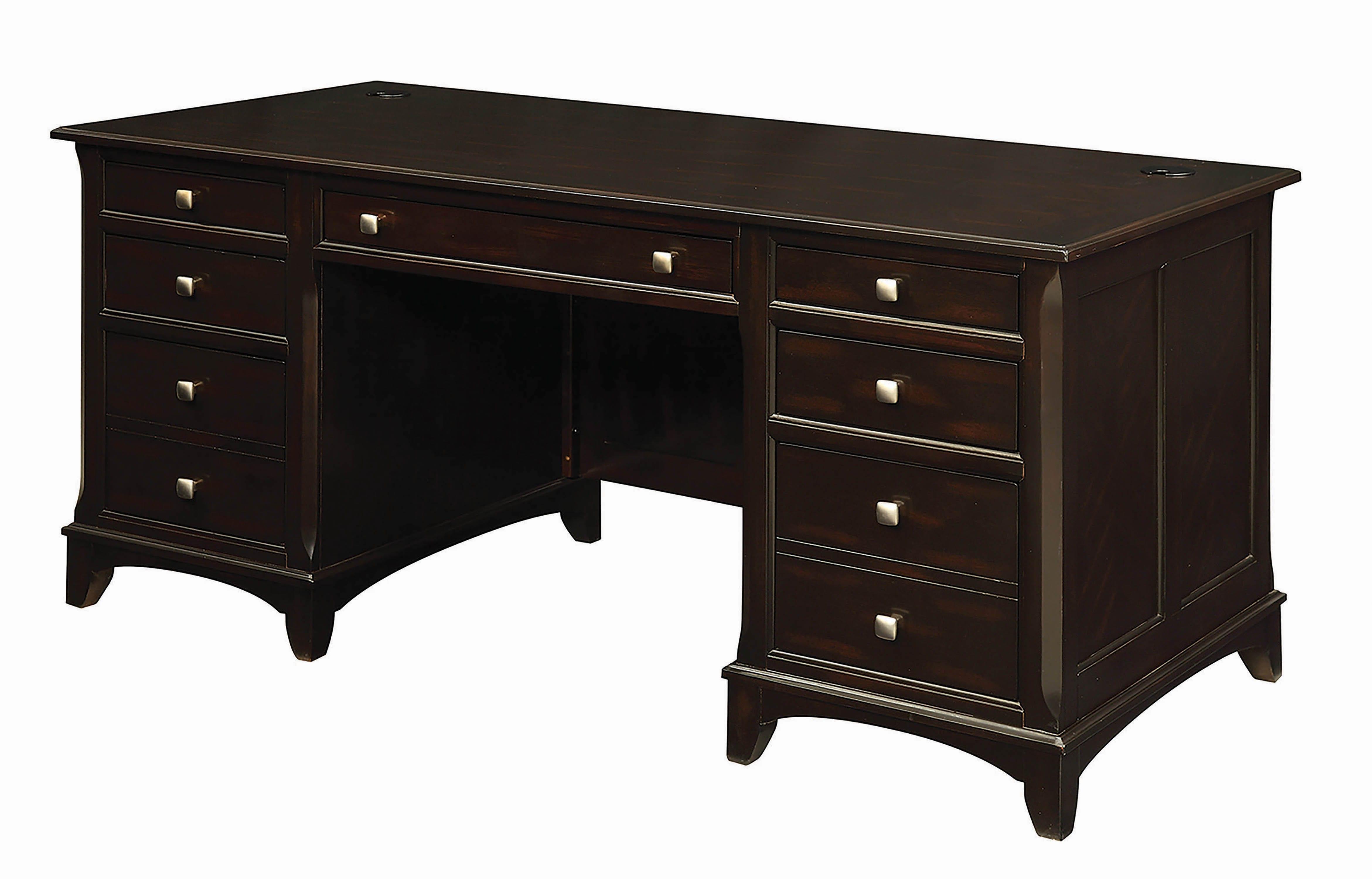 

    
Transitional Brown Wood Executive desk Garson by Coaster
