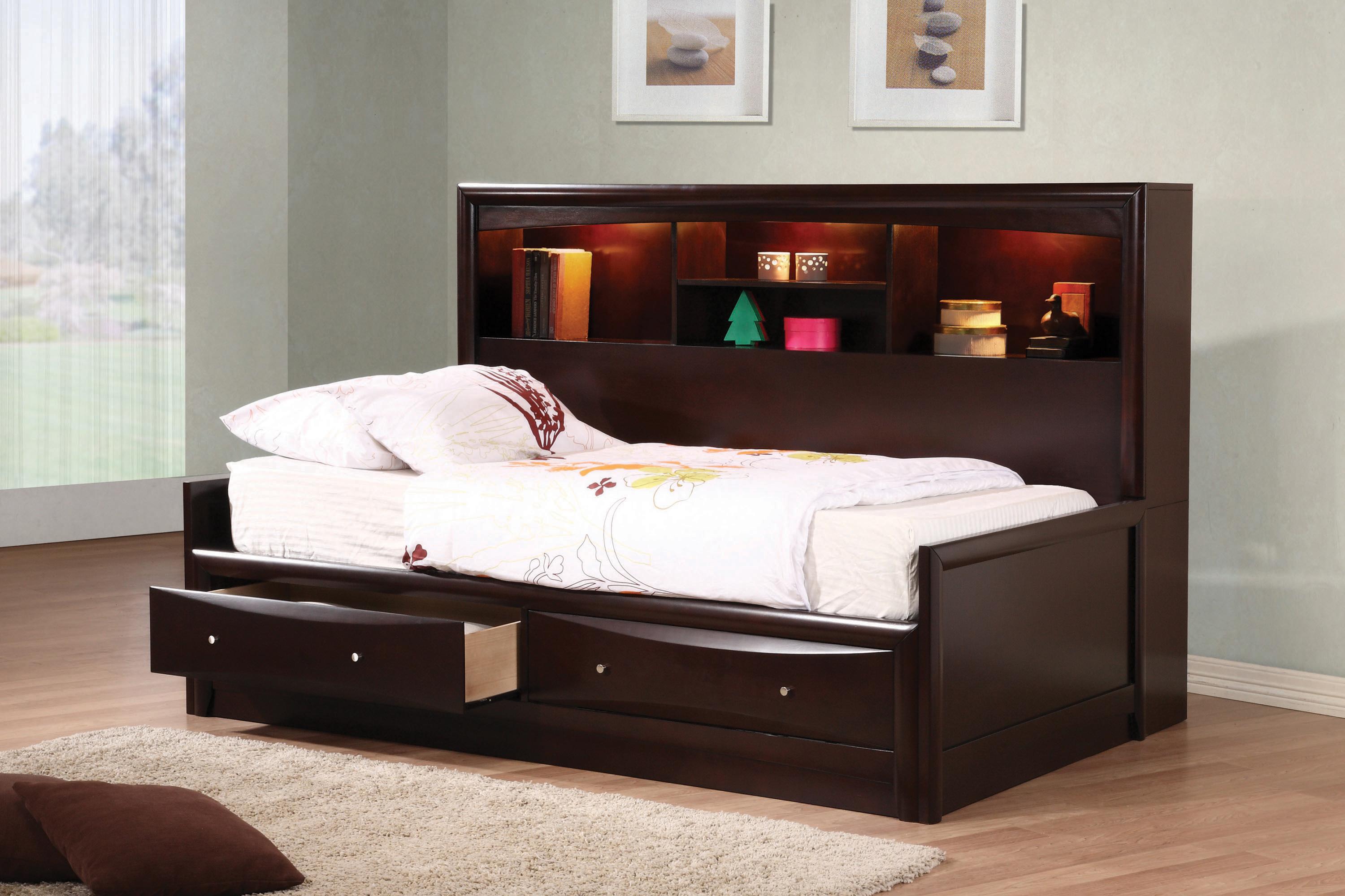

    
Transitional Cappuccino Wood Full Bed Coaster 400410F Phoenix
