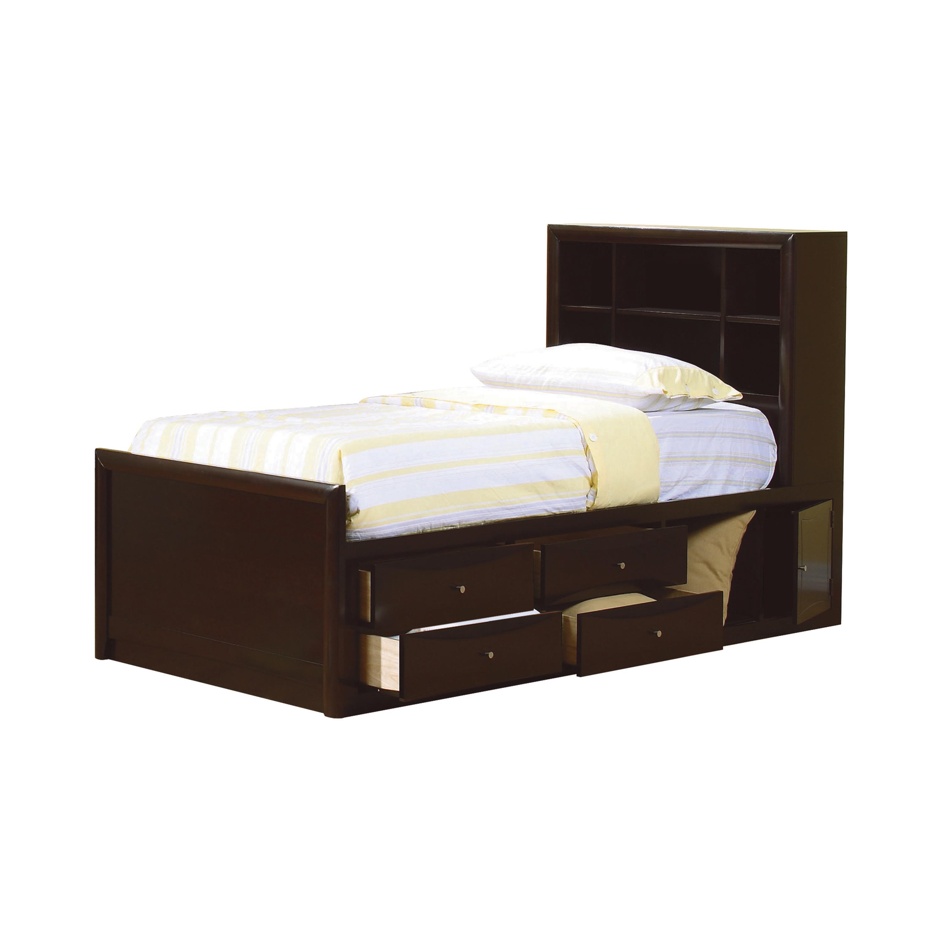 

    
Transitional Cappuccino Wood Full Bed Coaster 400180F Phoenix
