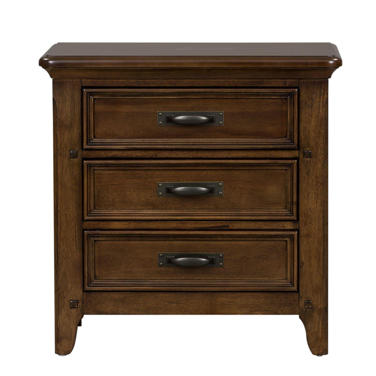 

    
Transitional Brown Wood Nightstand Saddlebrook (184-BR) Liberty Furniture
