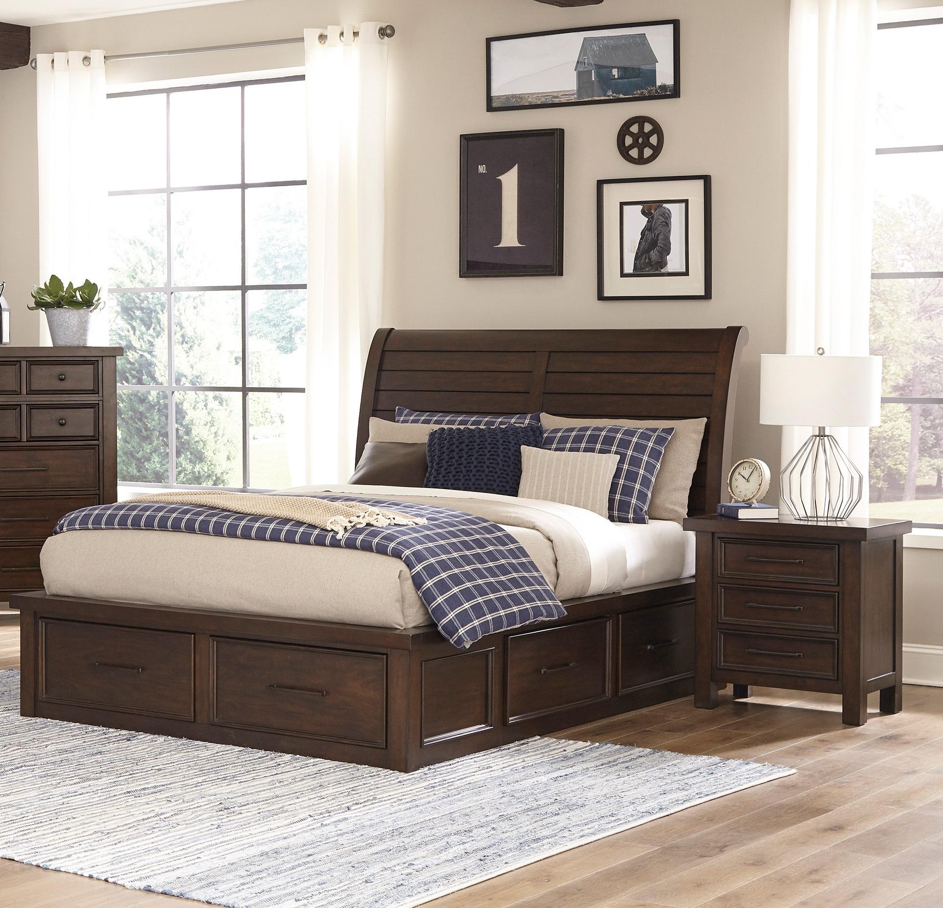 Transitional Bedroom Set 1559-1-3PC Logandale 1559-1-3PC in Brown 