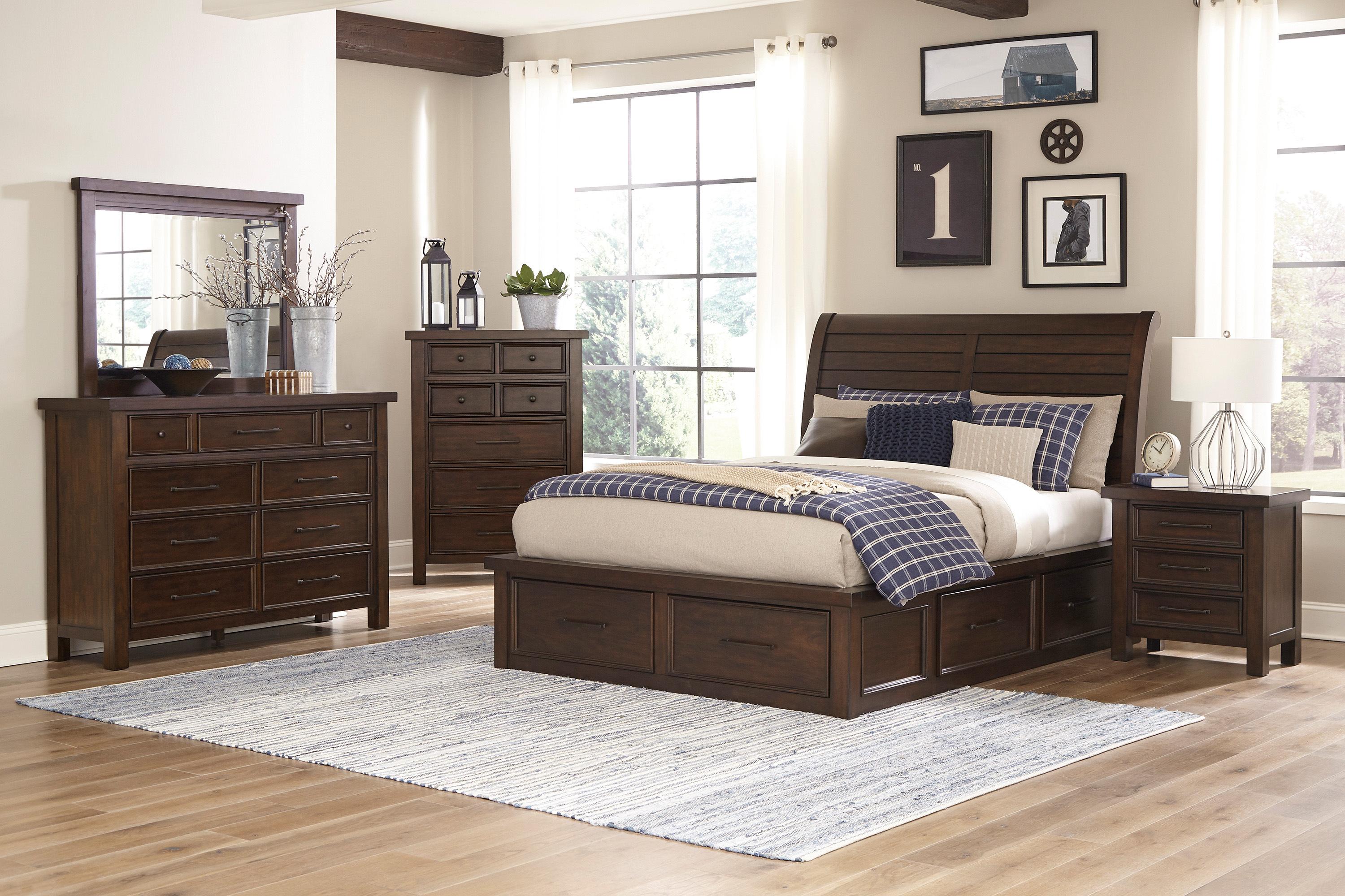 Transitional Bedroom Set 1559-1-5PC Logandale 1559-1-5PC in Brown 