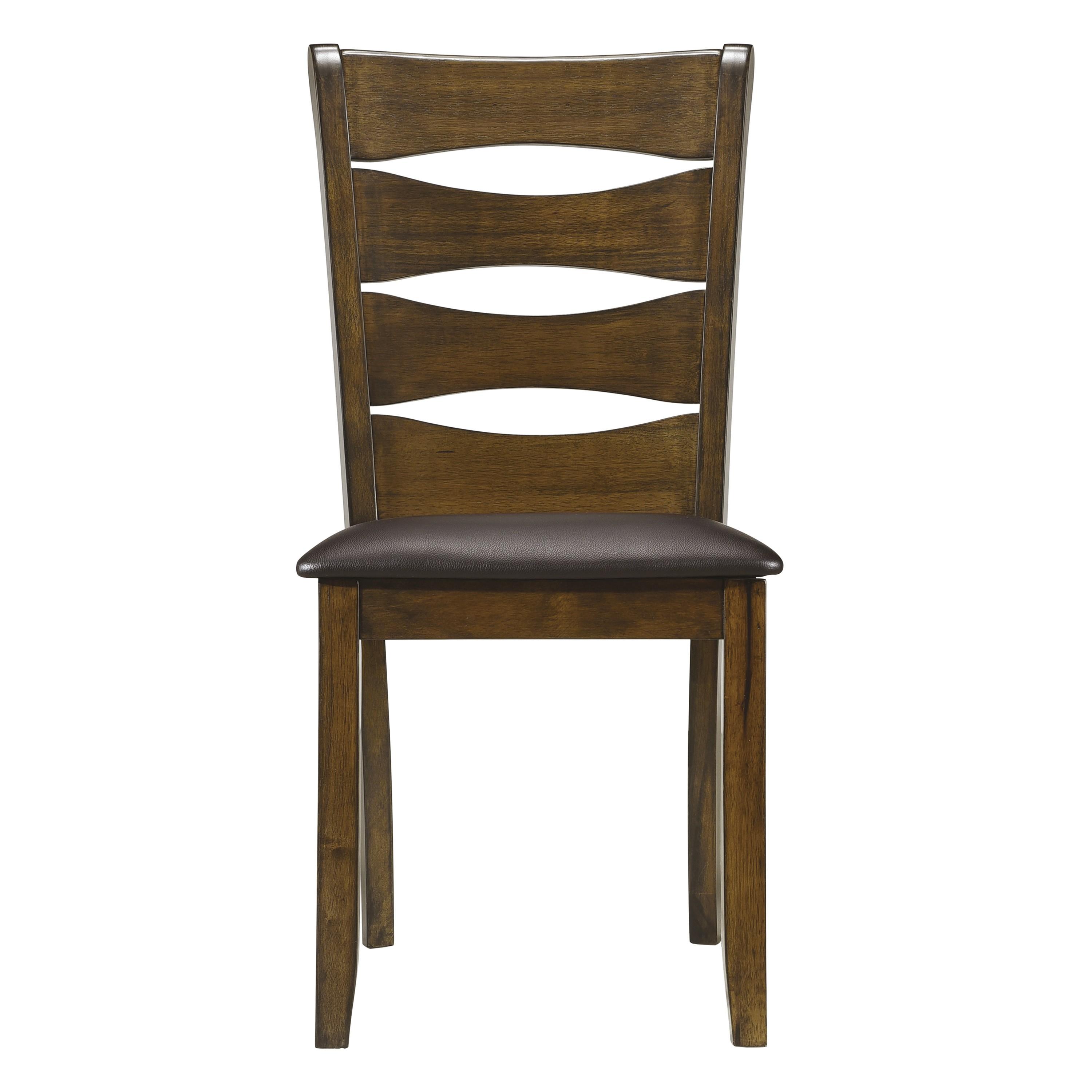 

    
Transitional Brown Wood Side Chair Set 2pcs Homelegance 5712S Darla
